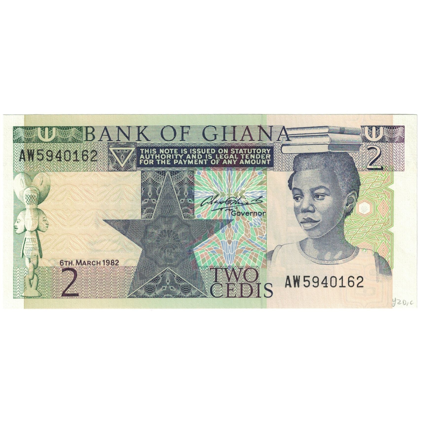 Banknote, Ghana, 2 Cedis, 1982-03-06, KM:18d, UNC(65-70)