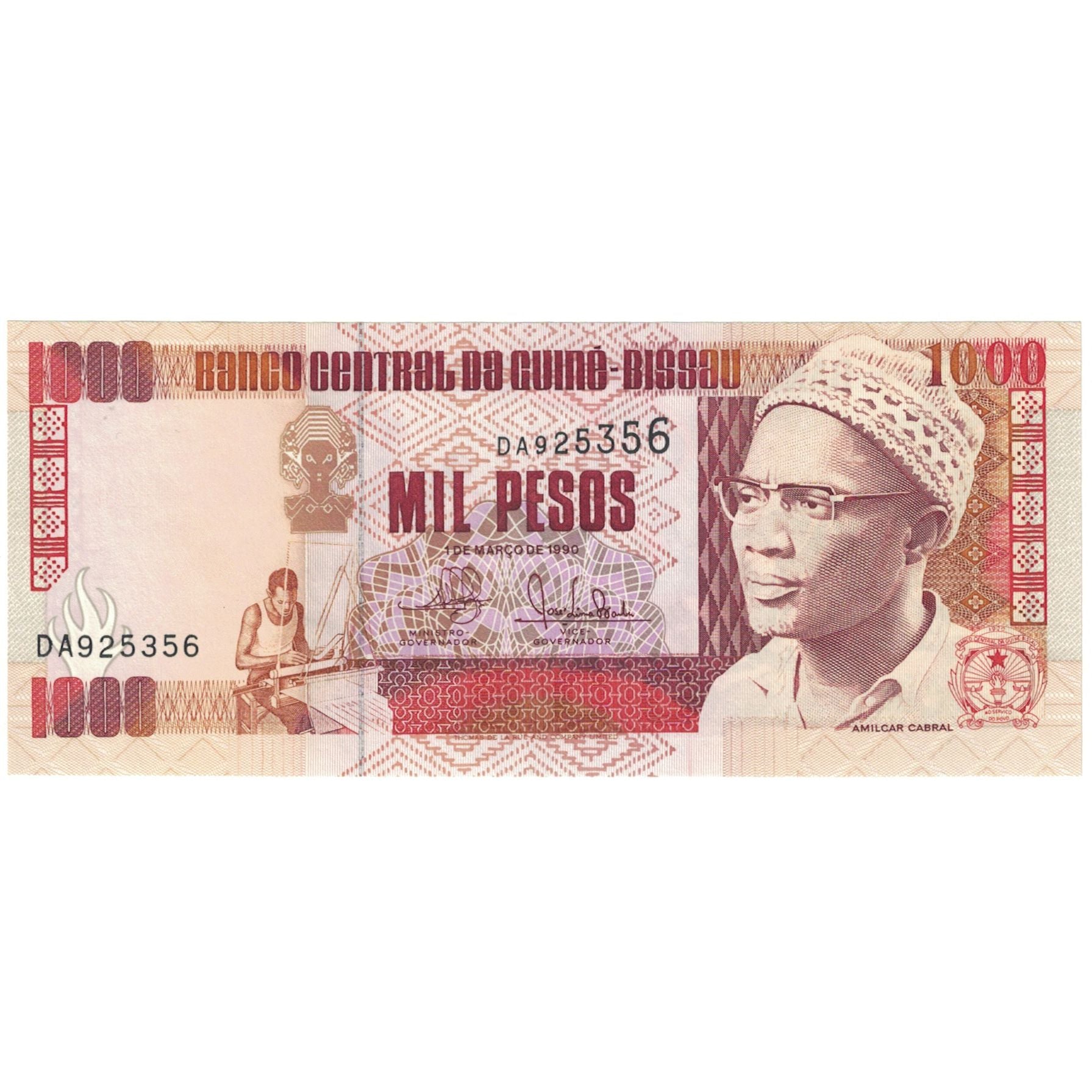 Banknote, Guinea-Bissau, 1000 Pesos, 1990, 1990-03-01, KM:13a, UNC(65-70)