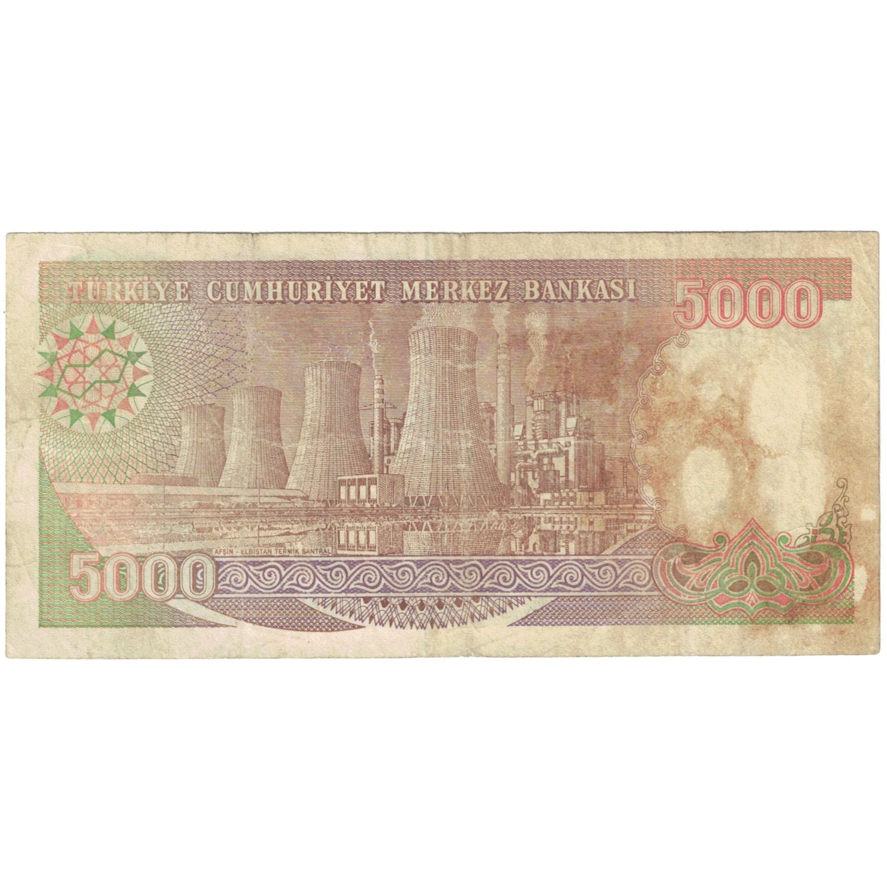 Geldschein, Türkei, 5000 Lira, 1990, KM:198, S