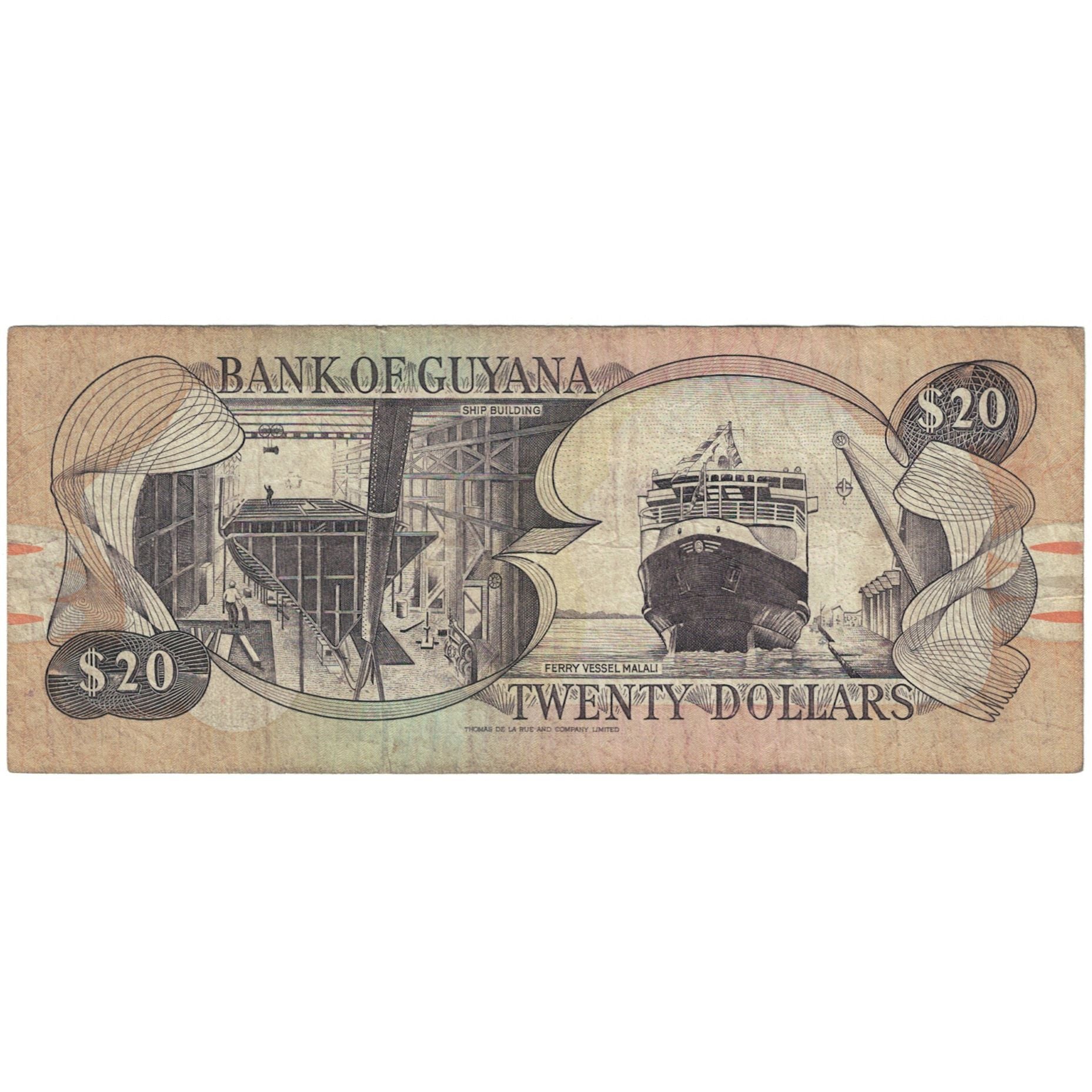 Banknote, Guyana, 20 Dollars, 1996, KM:30c, VG(8-10)