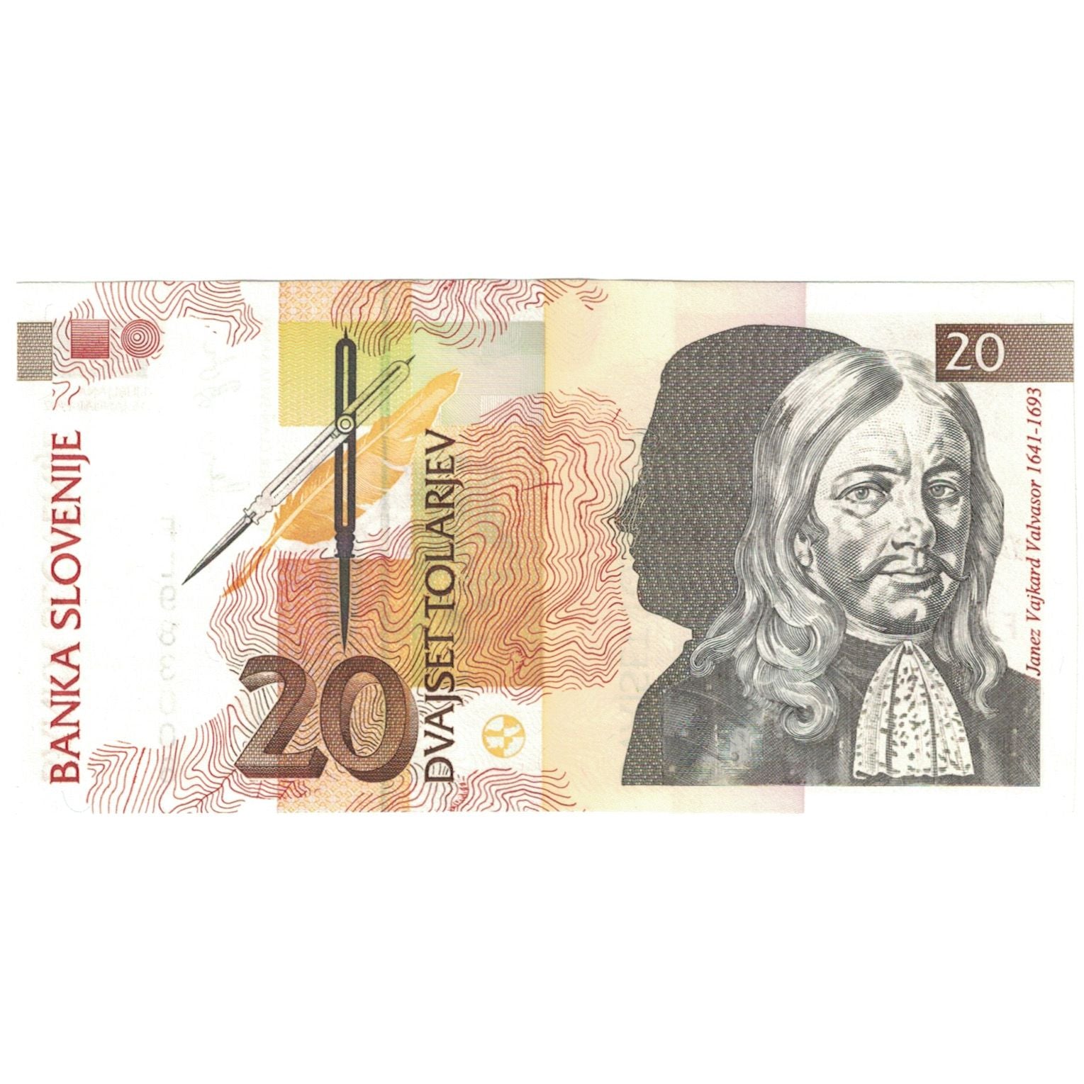 Banknote, Slovenia, 20 Tolarjev, 1992-1993, 1992-01-15, KM:12a, UNC(65-70)