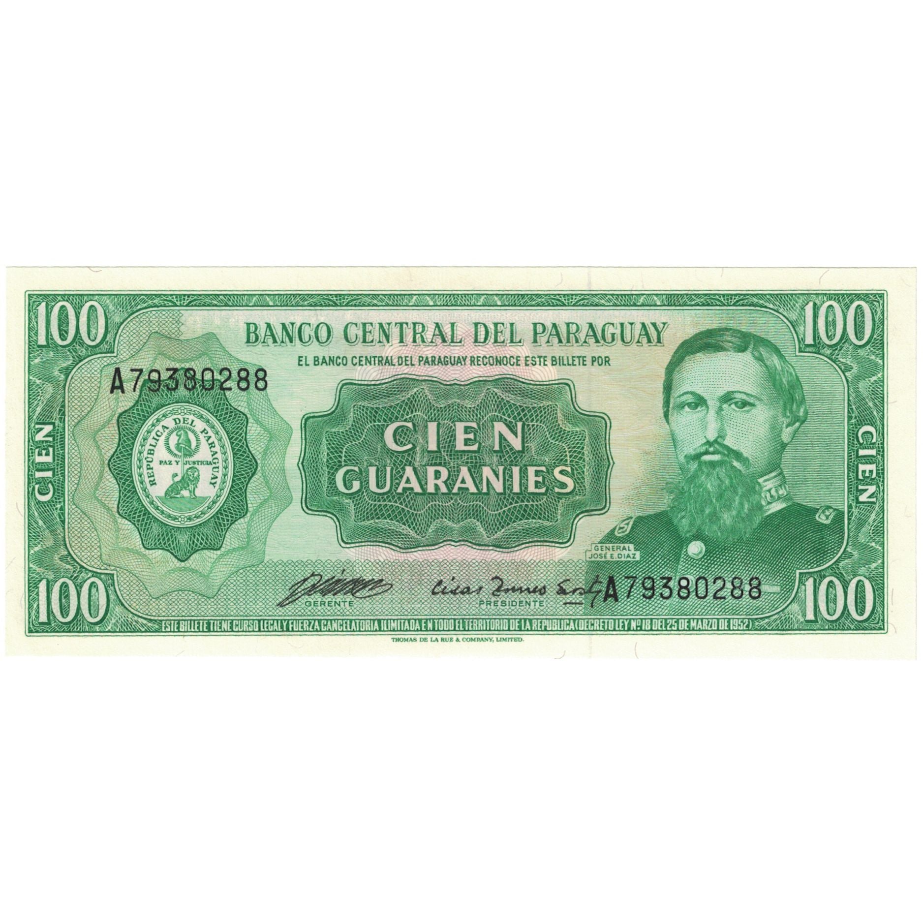 Paraguay, 100 Guaranies, NIEUW