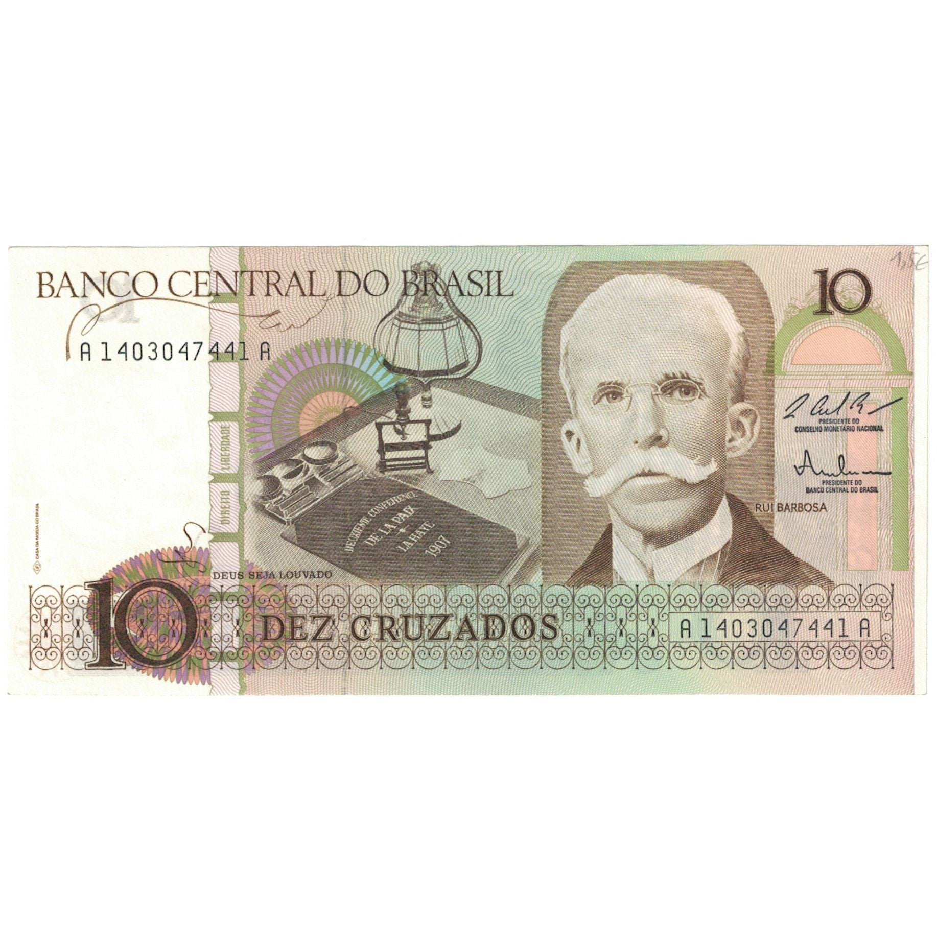 Banconote, Brasile, 10 Cruzados, Undated (1986-87), KM:209a, FDS