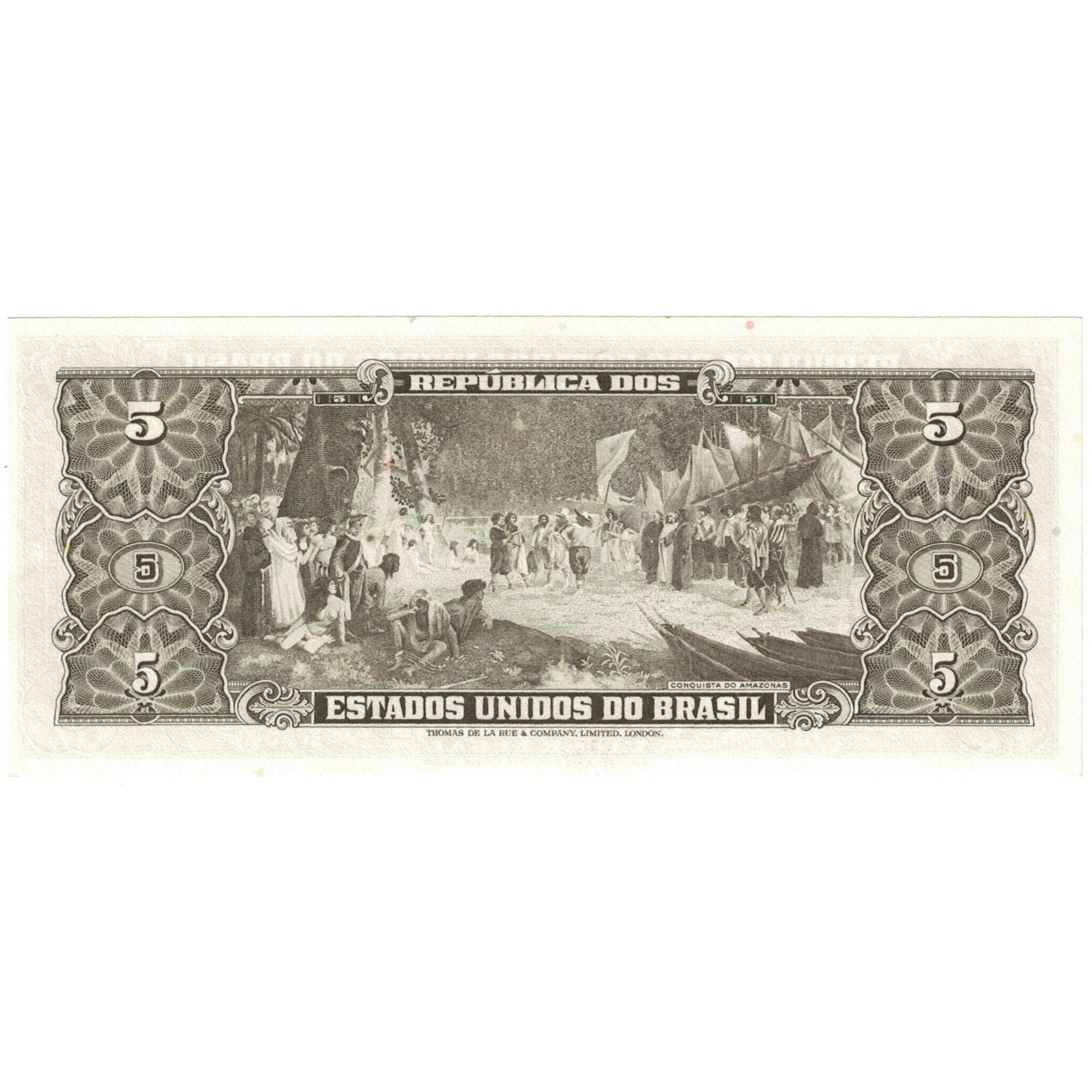 Nota, Brasil, 5 Cruzeiros, Undated (1962-64), KM:176d, UNC(65-70)