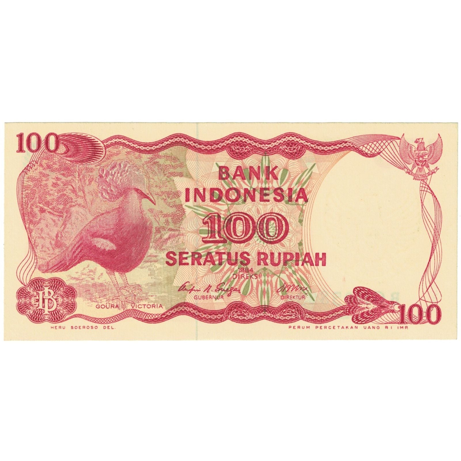 Banknote, Indonesia, 100 Rupiah, 1984-1988, 1984, KM:122a, UNC(65-70)