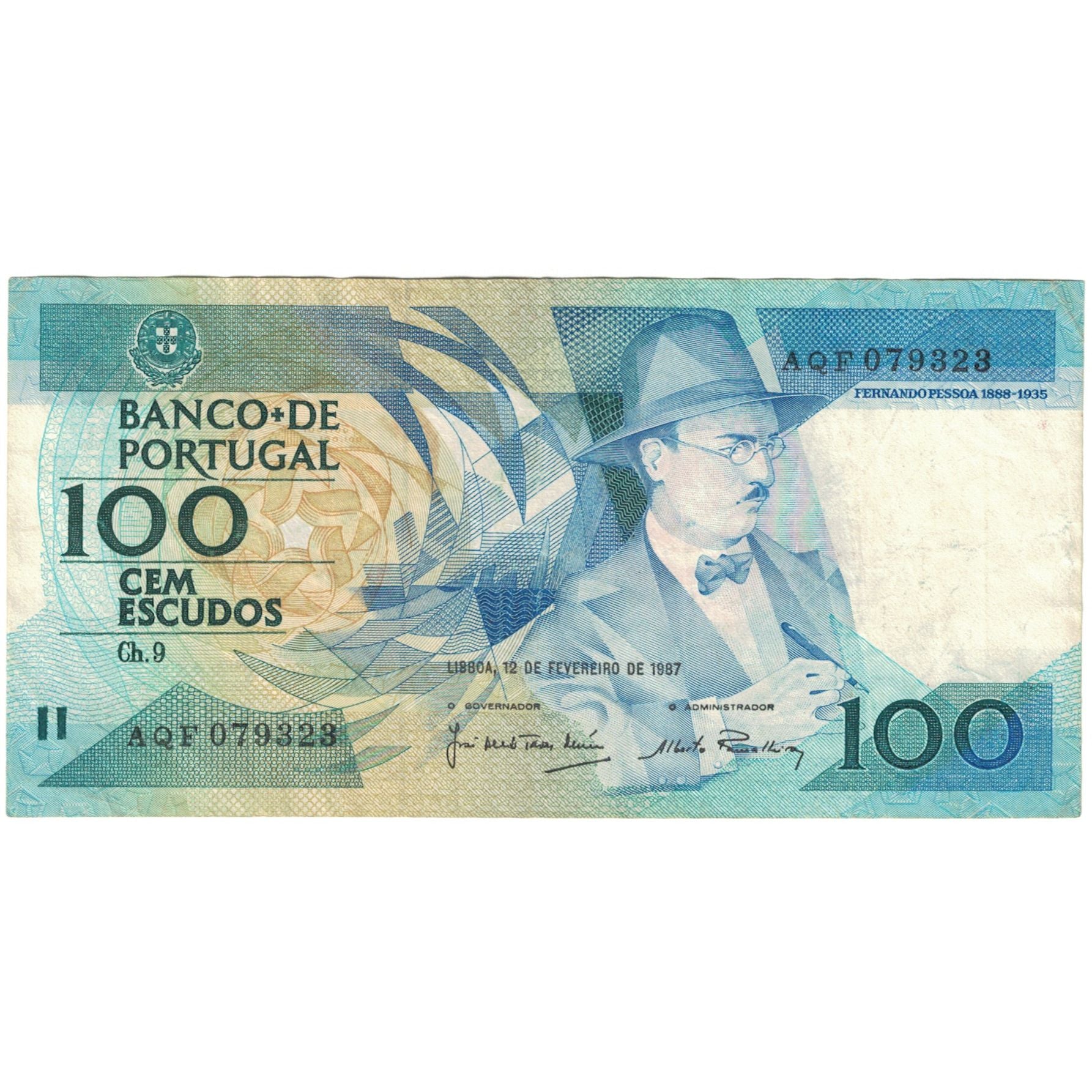 Biljet, Portugal, 100 Escudos, 1987, 1987-02-12, KM:179b, TB