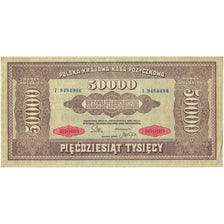Billet, Pologne, 50,000 Marek, 1922-1923, 1922-10-10, KM:33, TTB