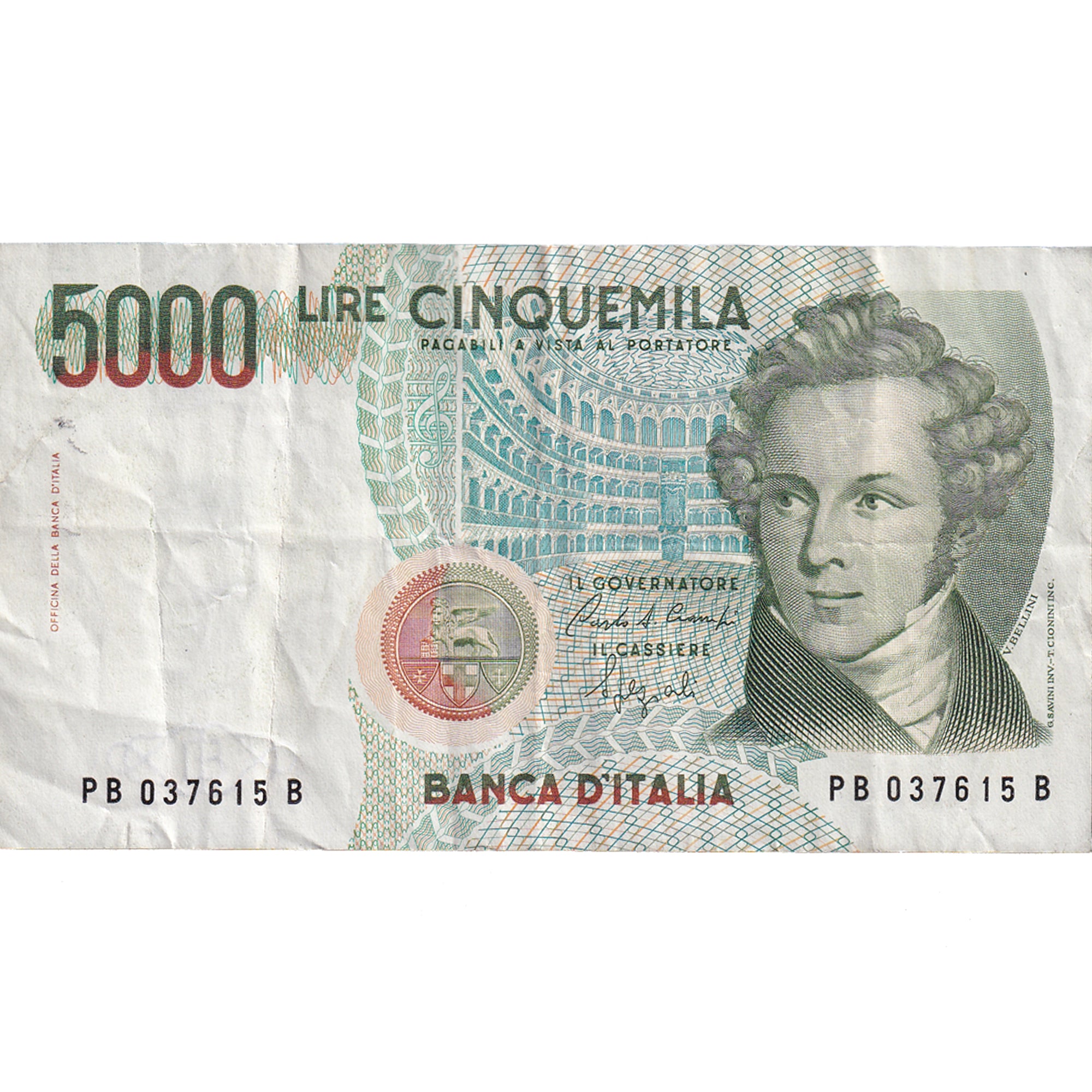 Banconote, Italia, 5000 Lire, 1985-01-04, KM:111a, MB