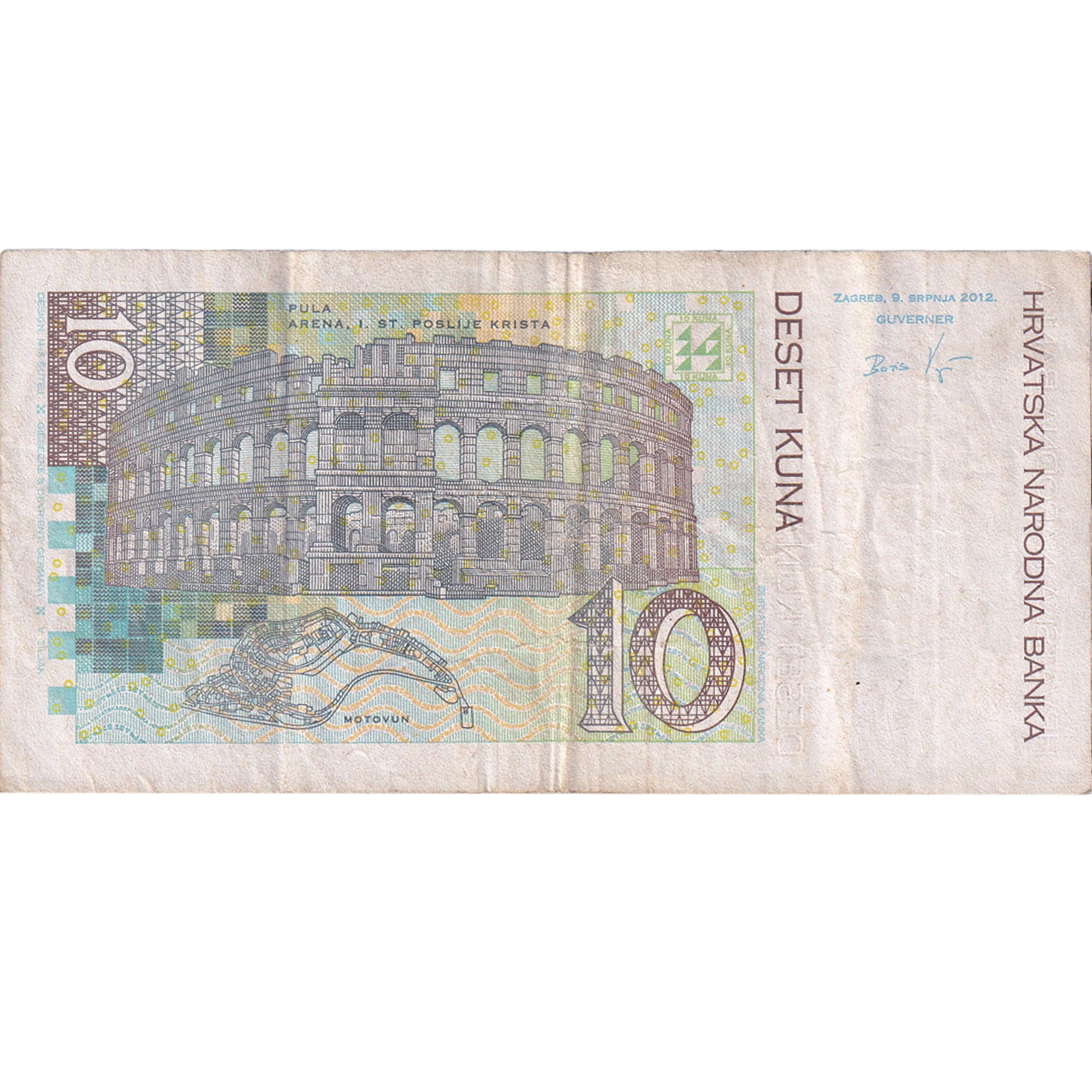 Geldschein, Kroatien, 10 Kuna, 2012, S