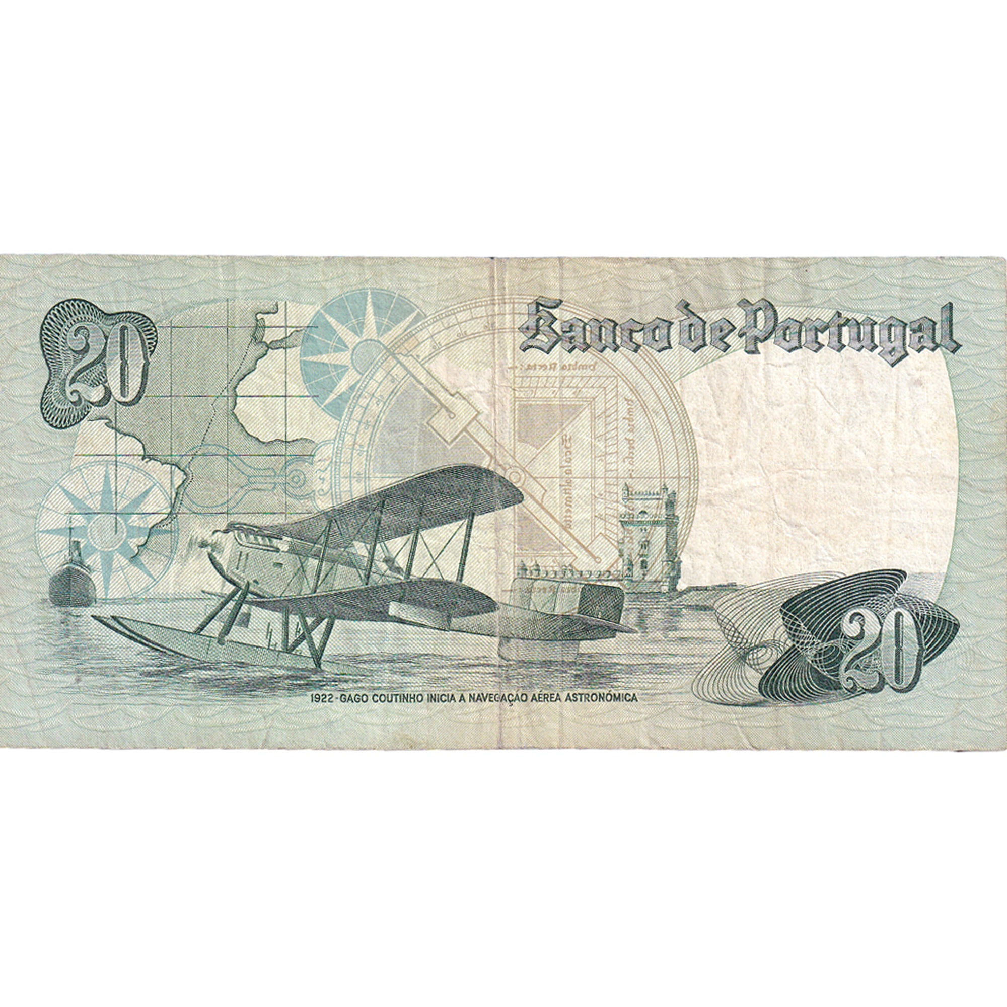 Biljet, Portugal, 20 Escudos, 1978, 1978-10-04, KM:176b, B