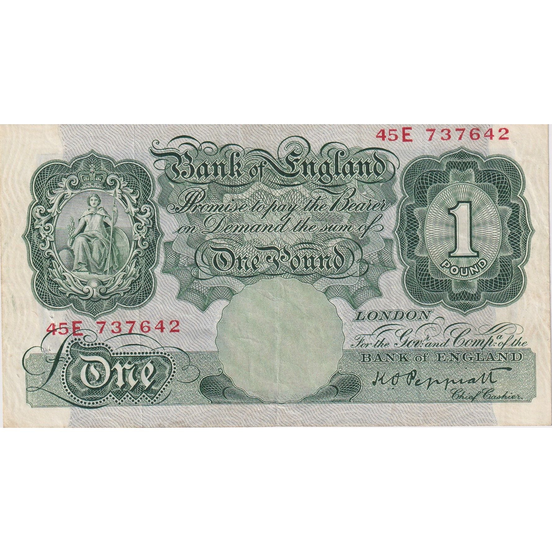 Banconote, Gran Bretagna, 1 Pound, KM:369a, MB