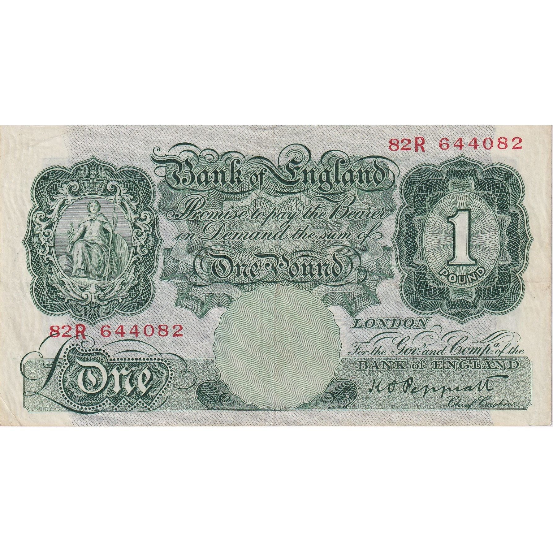 Banknote, Great Britain, 1 Pound, KM:369a, EF(40-45)