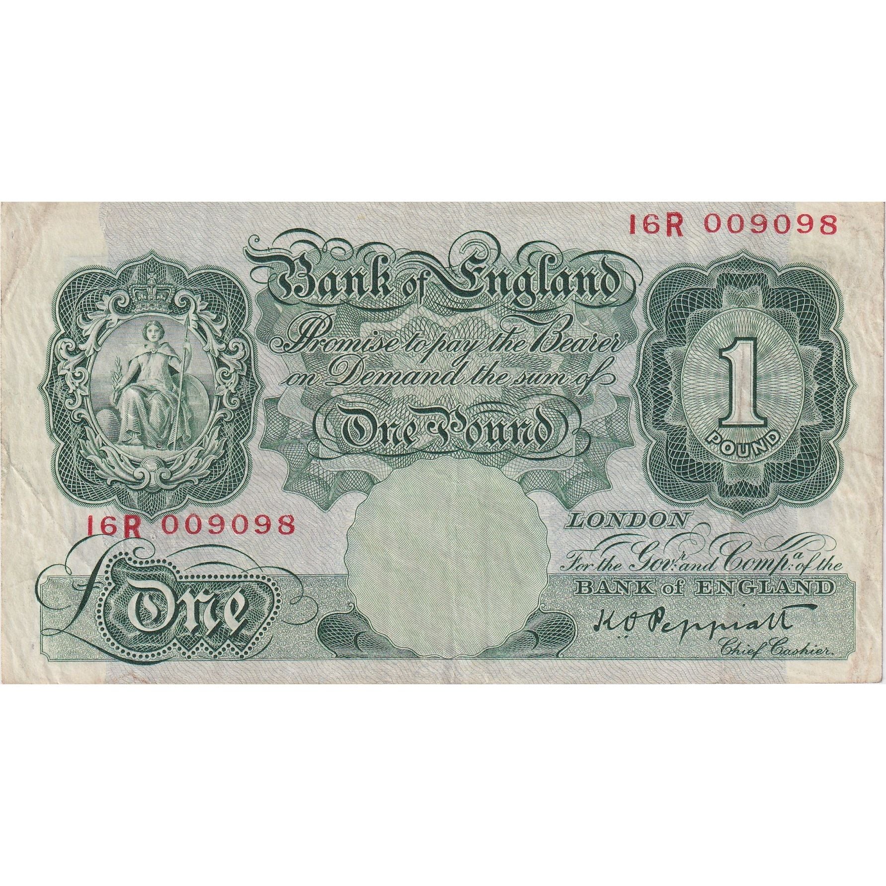 Banknote, Great Britain, 1 Pound, KM:369a, VF(20-25)