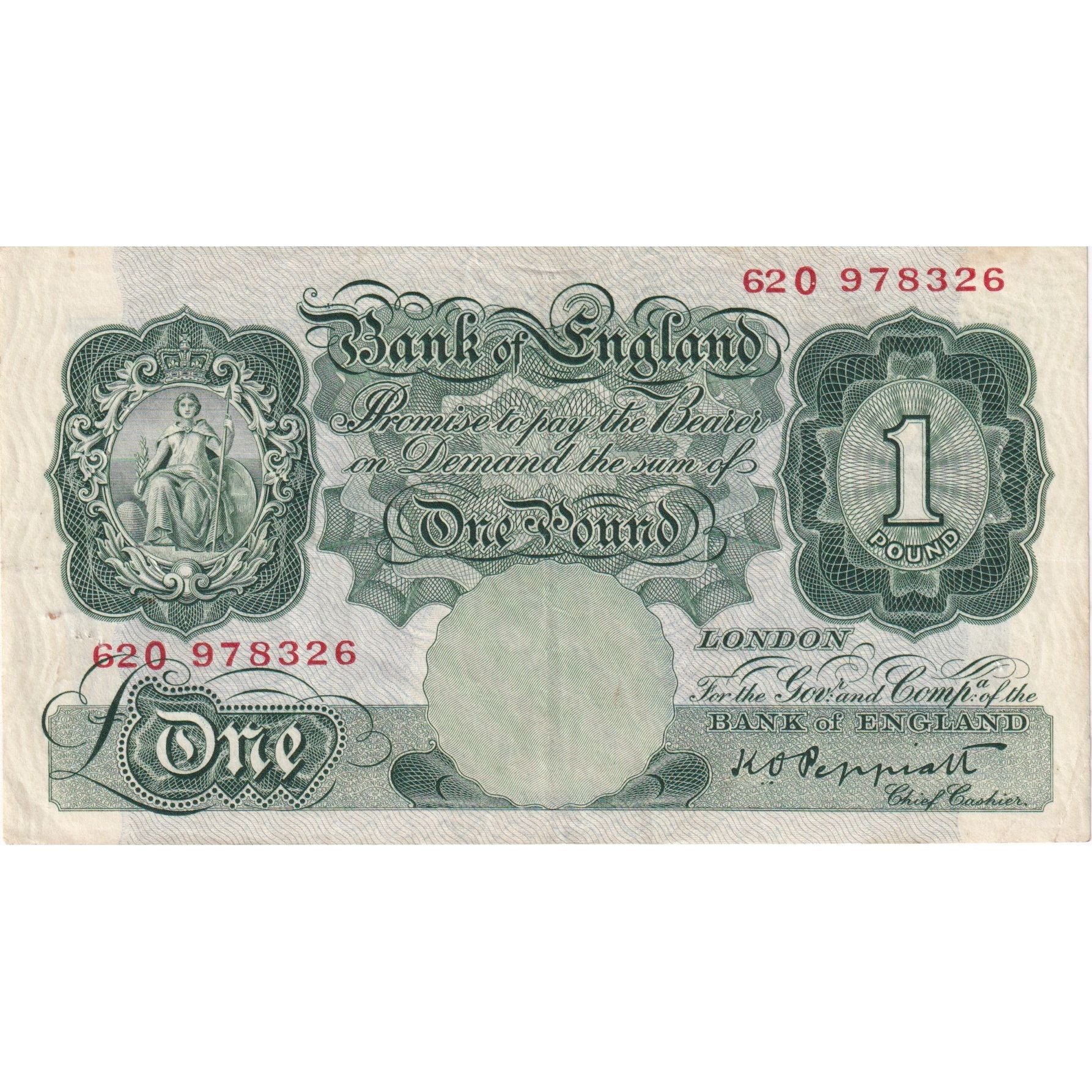 Banknote, Great Britain, 1 Pound, KM:369a, EF(40-45)