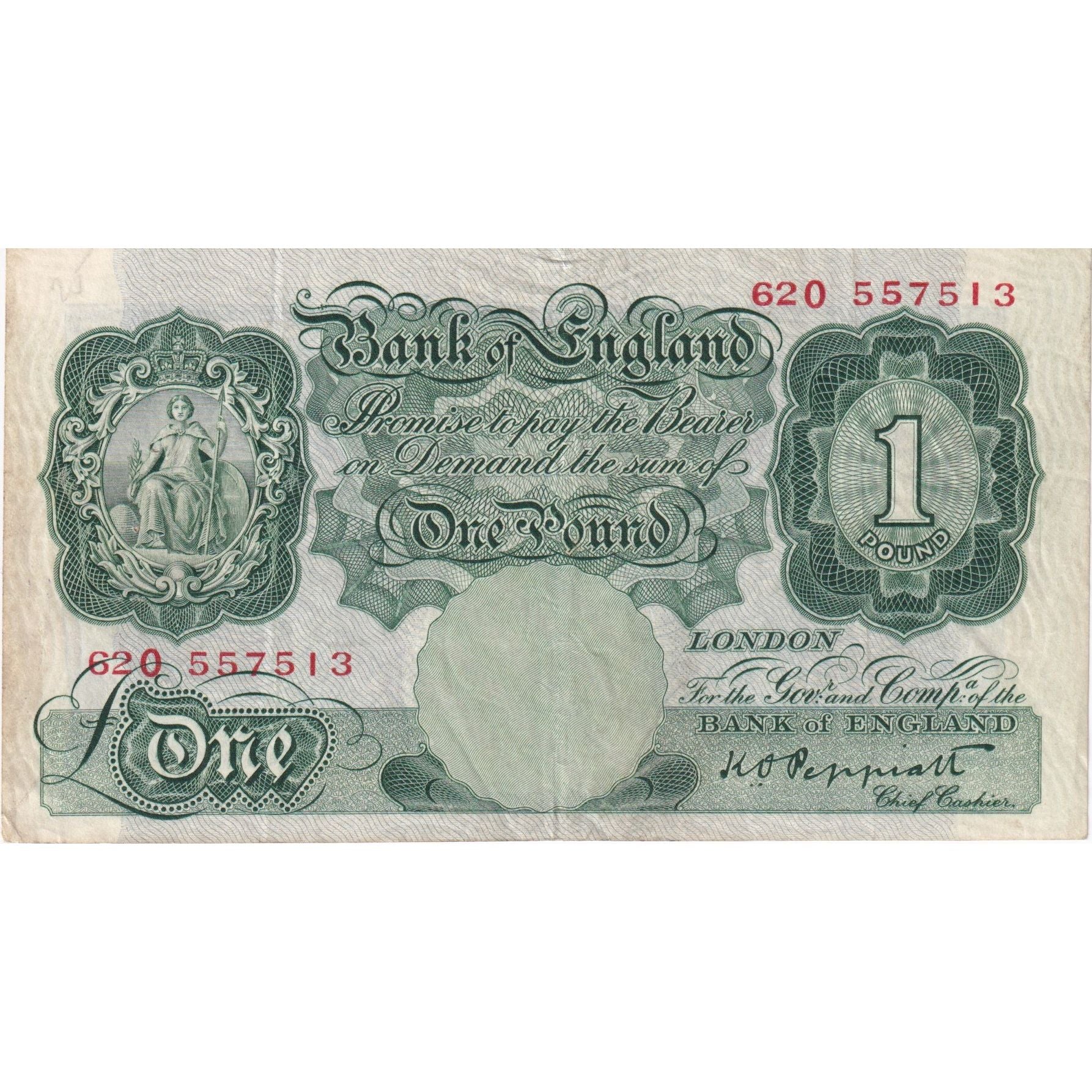 Banknote, Great Britain, 1 Pound, KM:369a, VF(20-25)