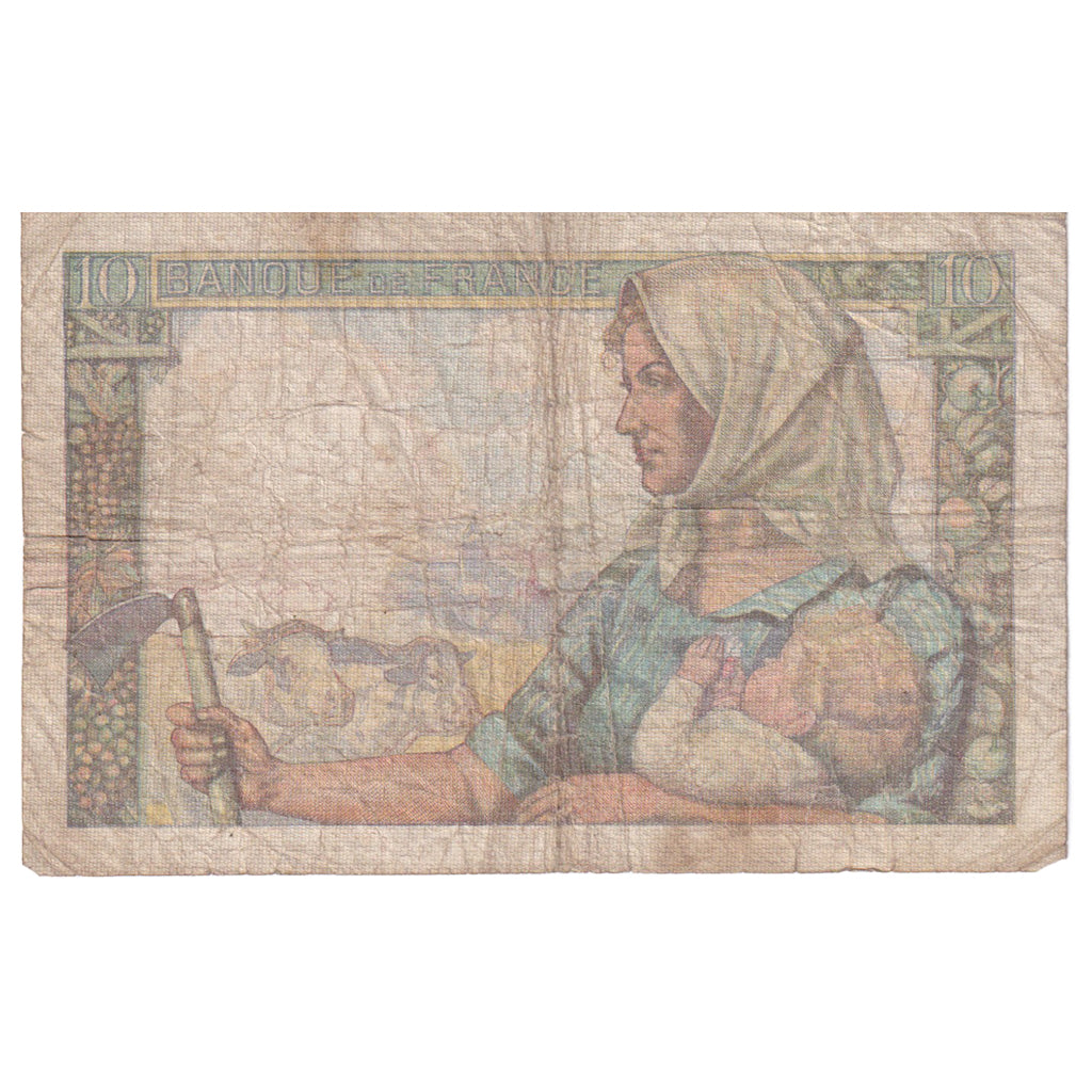 Frankreich, 10 Francs, Mineur, J.19, SGE, Fayette:8.6, KM:99e