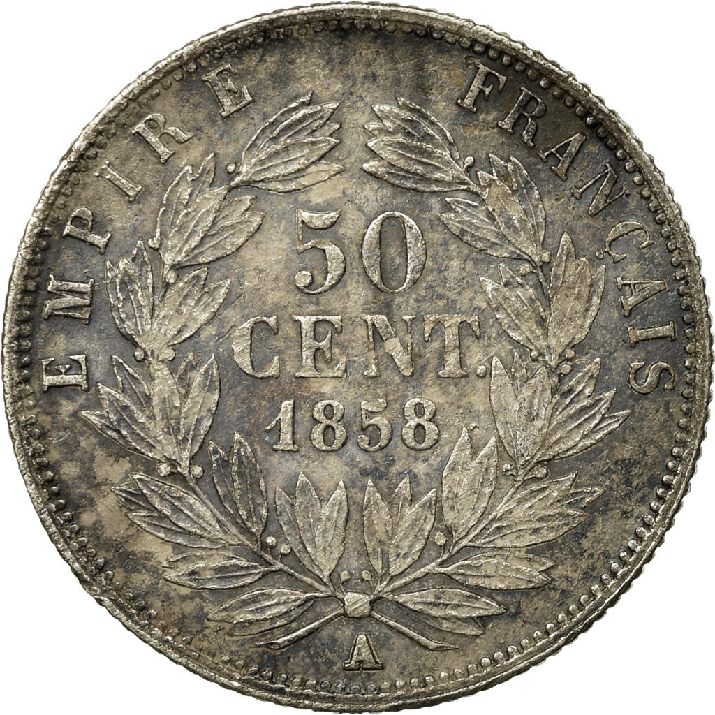 Coin, France, Napoleon III, Napoléon III, 50 Centimes, 1858, Paris, VF(30-35)