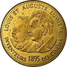 França, Medal, Centenaire du Cinéma, Frères Lumière, 1995, MS(60-62), Bronze