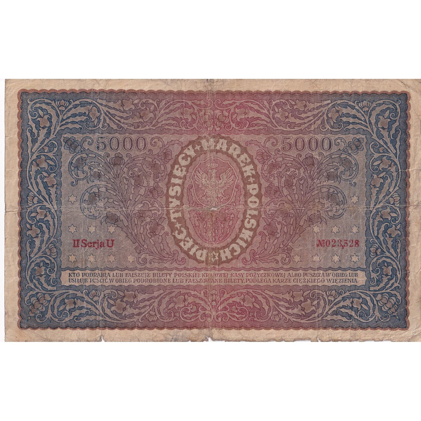 Geldschein, Polen, 5000 Marek, 1920, 1920-02-07, KM:31, SGE