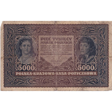 Biljet, Polen, 5000 Marek, 1920, 1920-02-07, KM:31, B