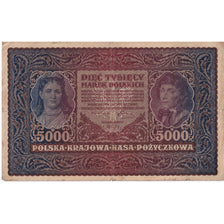 Nota, Polónia, 5000 Marek, 1920, 1920-02-07, KM:31, VF(20-25)