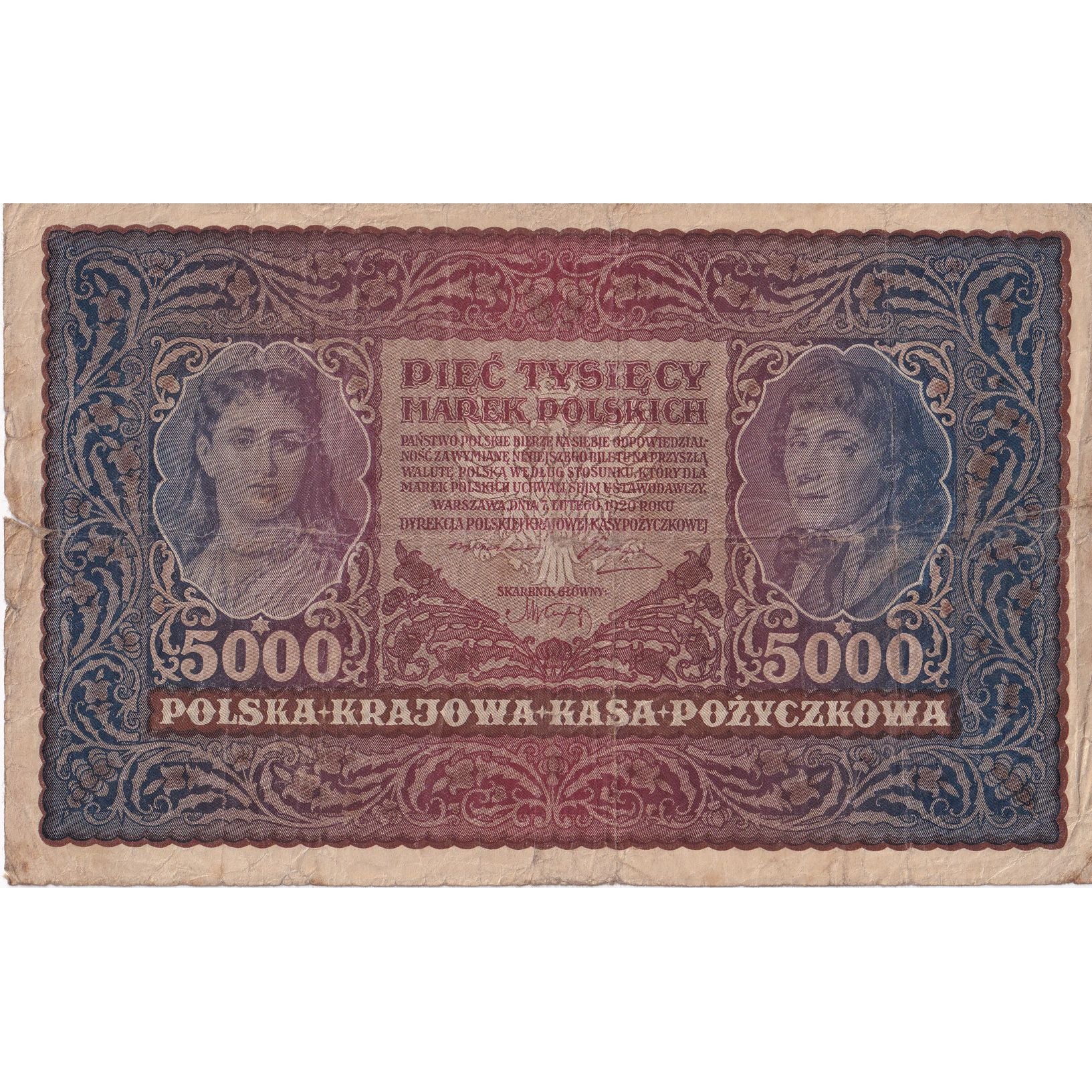 Banconote, Polonia, 5000 Marek, 1920, 1920-02-07, KM:31, MB