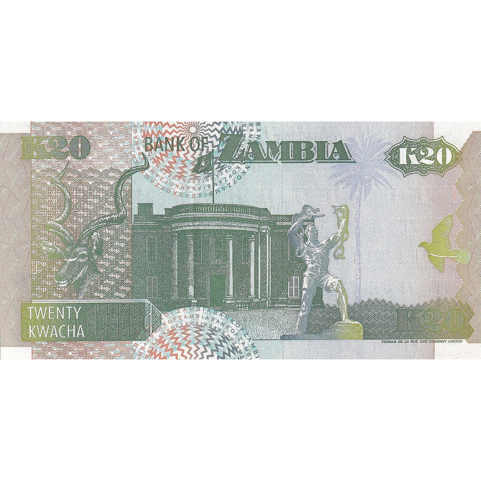 Banknote, Zambia, 20 Kwacha, 1992, KM:36b, UNC(65-70)