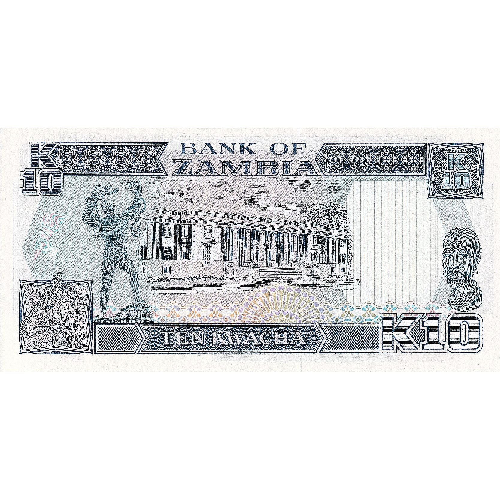 Banknote, Zambia, 10 Kwacha, 1989, KM:31b, UNC(65-70)