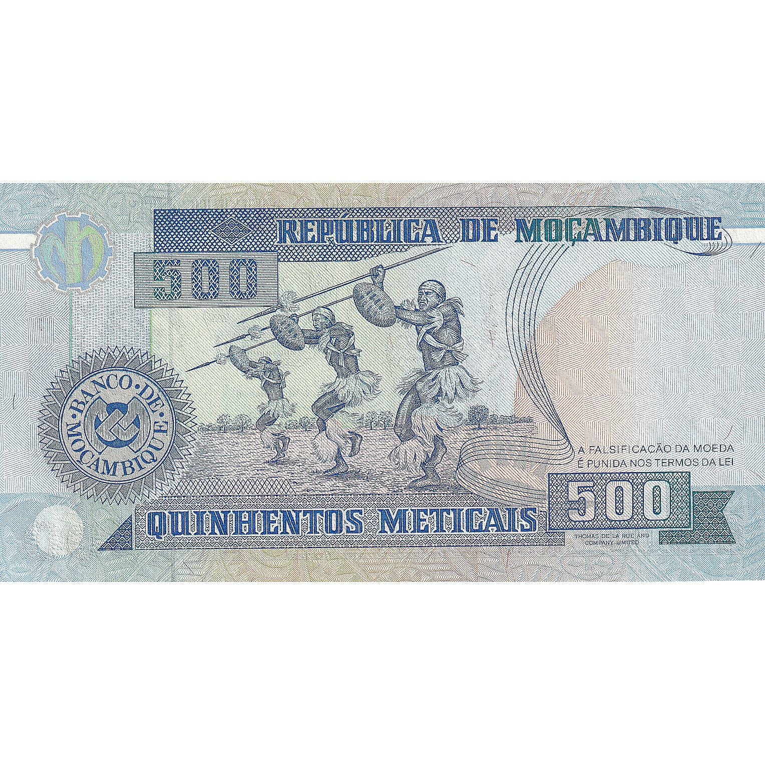 Biljet, Mozambique, 500 Meticais, 1991-06-16, KM:134, NIEUW