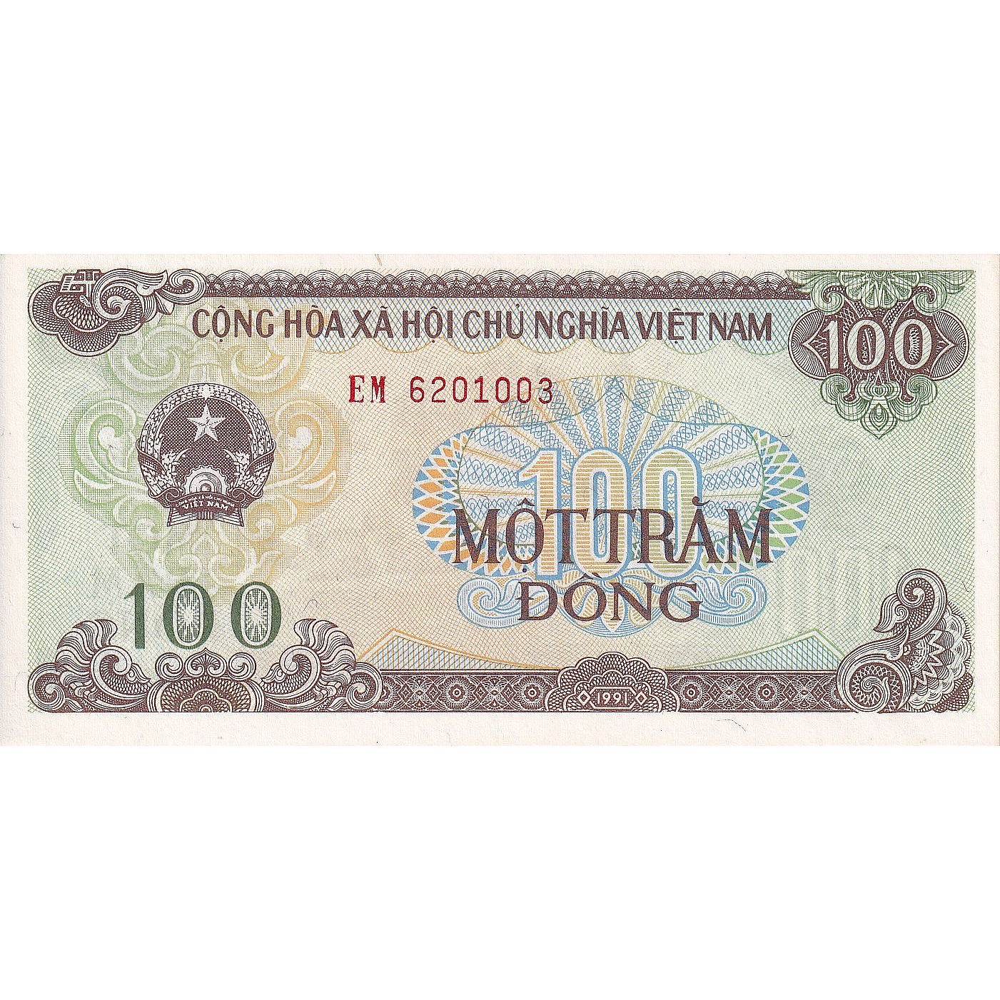 Banknote, Vietnam, 100 D<ox>ng, 1991 (1992), KM:105a, UNC(65-70)