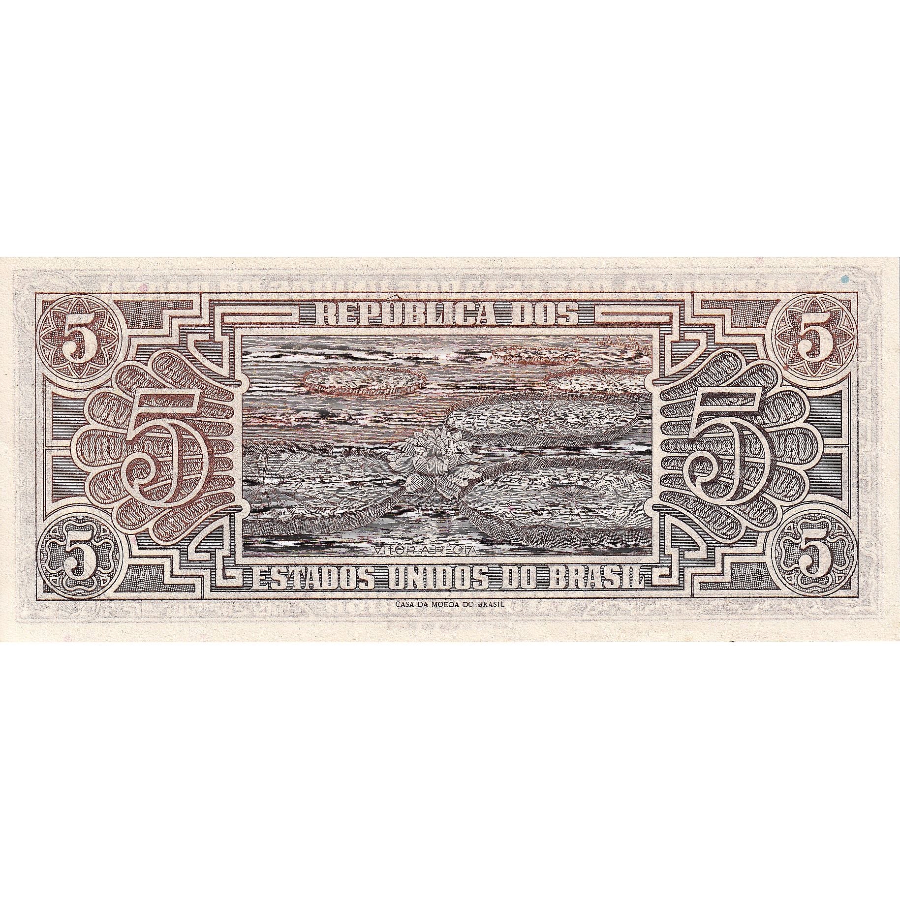 Banconote, Brasile, 5 Cruzeiros, 1961-1962, Undated (1961-1962), KM:166b, FDS