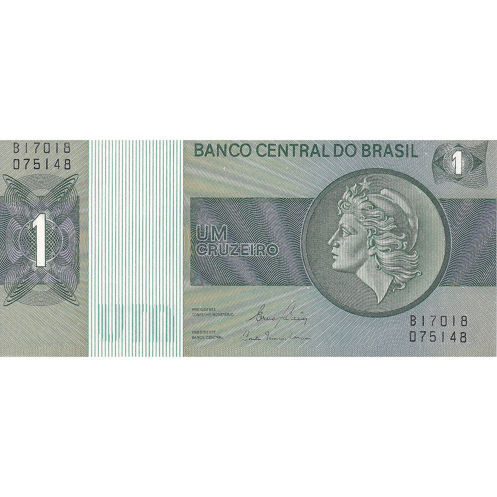 Biljet, Brazilië, 1 Cruzeiro, KM:191a, NIEUW