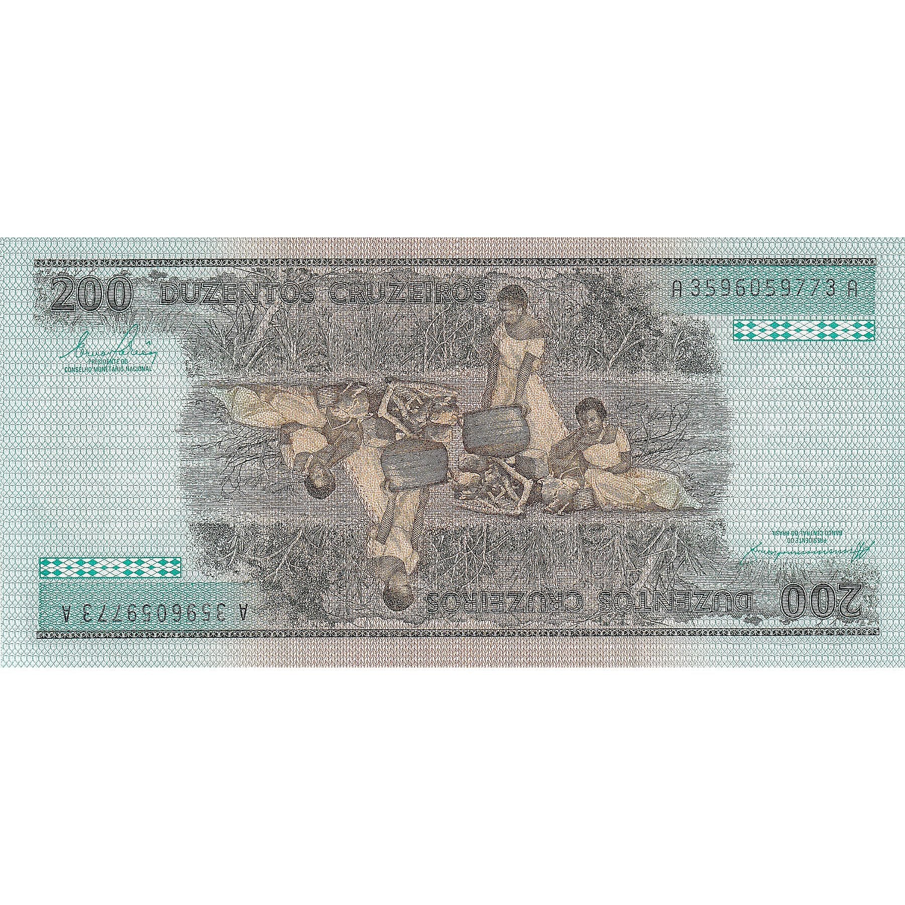 Geldschein, Brasilien, 200 Cruzeiros, KM:199b, UNZ