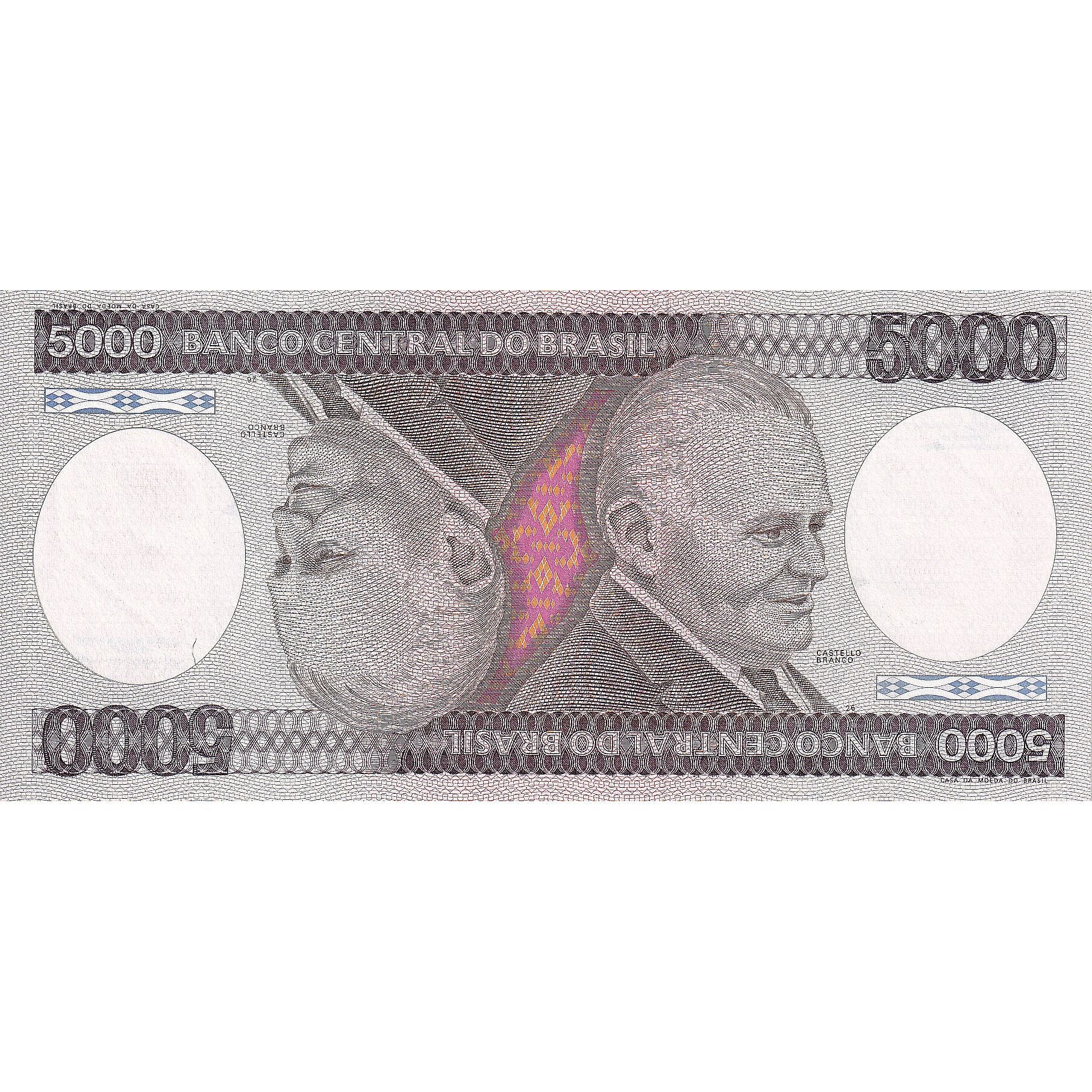Billete, 5000 Cruzeiros, Undated (1985), Brasil, KM:202d, UNC