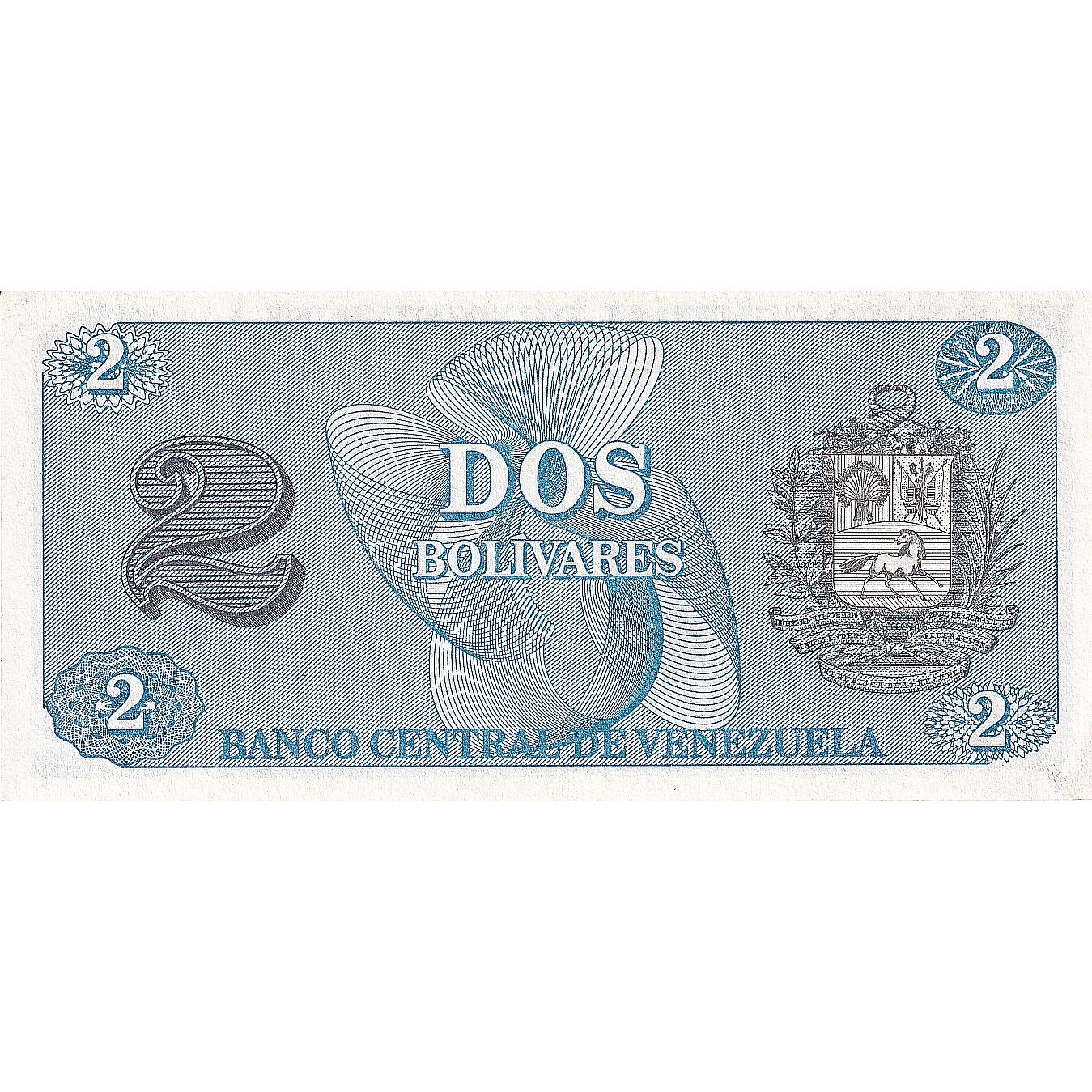 Venezuela, 2 Bolivares, 1989-10-05, KM:69, UNC(65-70)