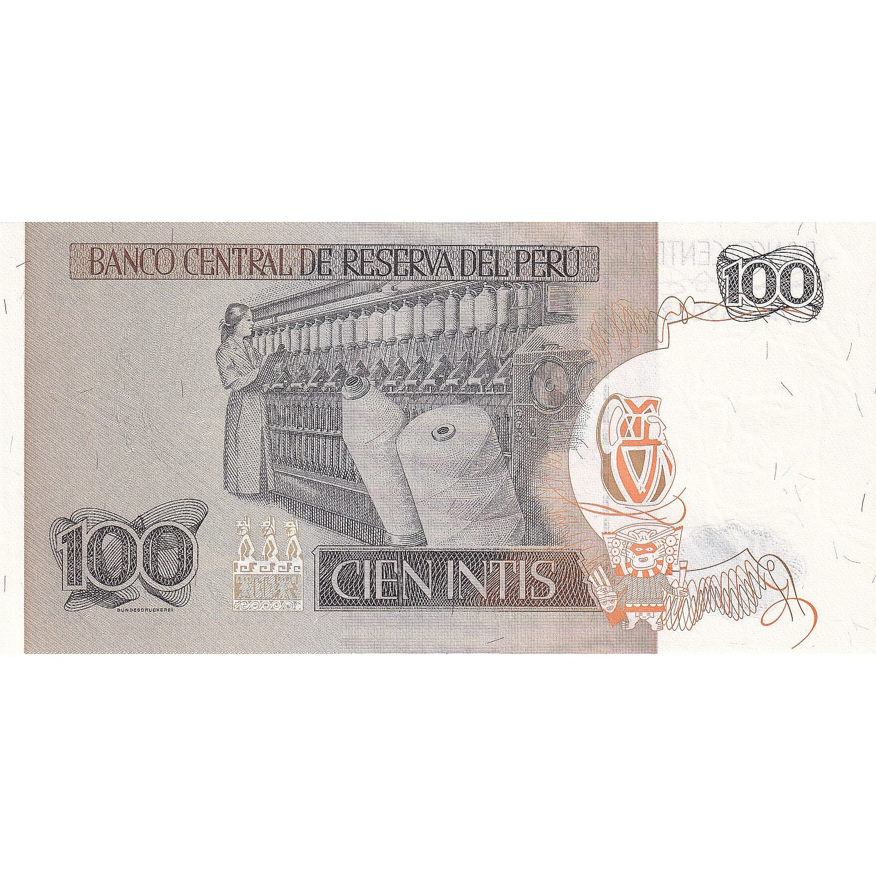 Peru, 100 Intis, 1987-06-26, KM:133, NIEUW
