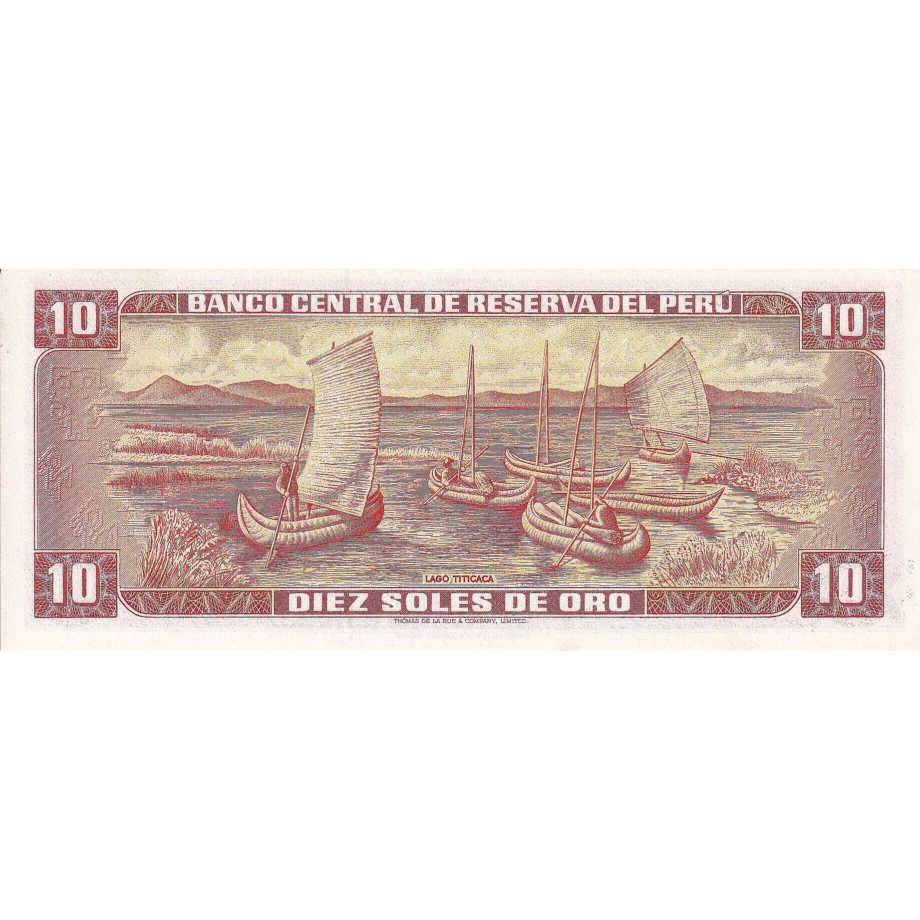 Peru, 10 Soles De Oro, 1975-10-02, KM:106, UNC(65-70)