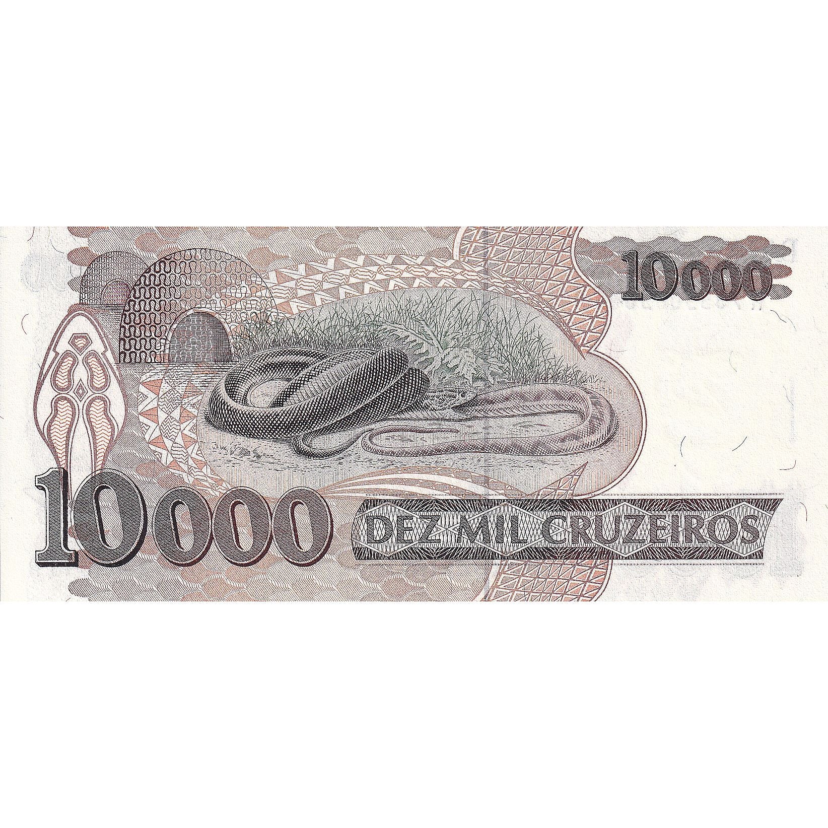 Nota, Brasil, 10,000 Cruzeiros, 1990-1993, 1992, KM:233b, UNC(65-70)