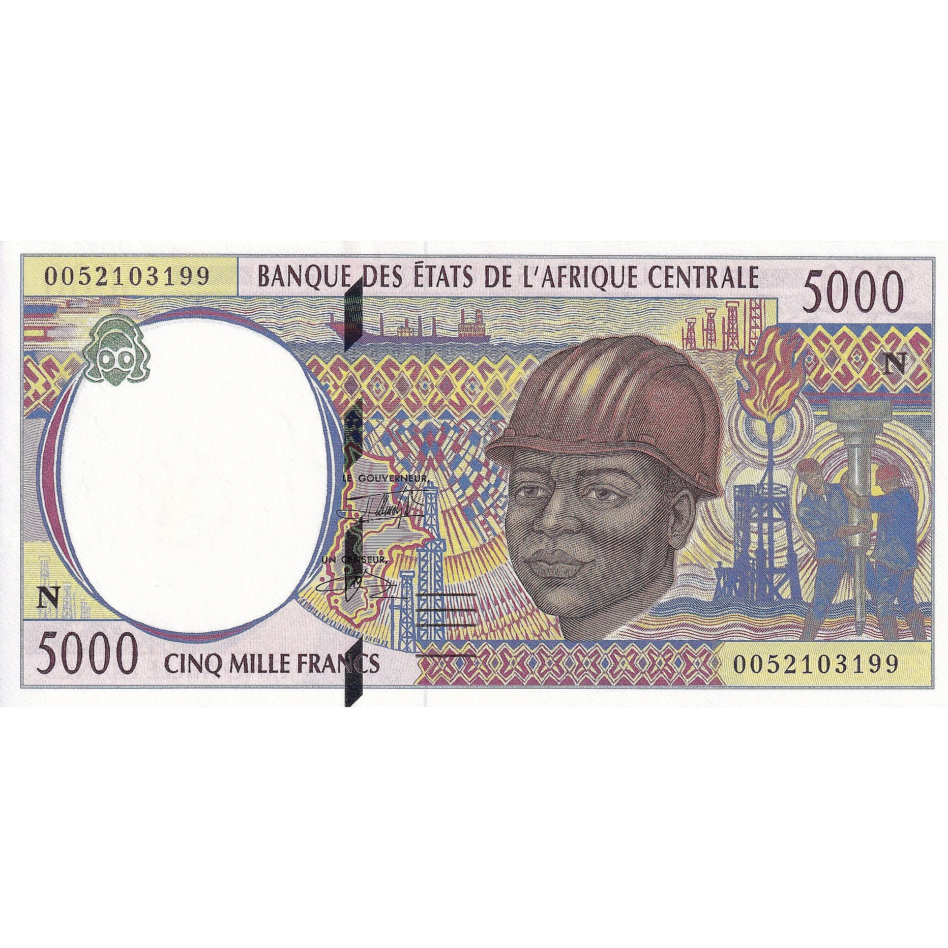 Central African States, 5000 Francs, KM:609C, UNC(65-70)