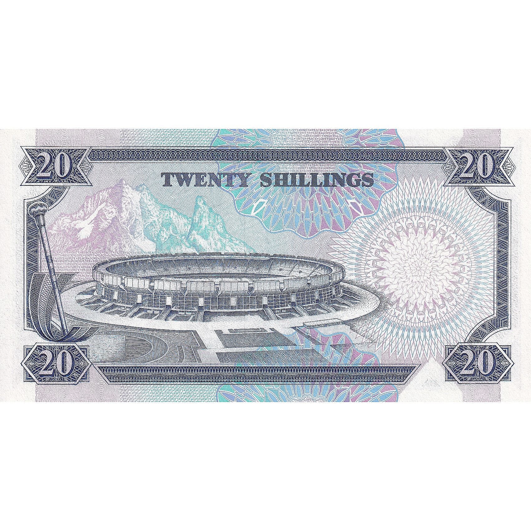 Kenya, 20 Shillings, 1991, 1991-07-01, KM:25d, NEUF