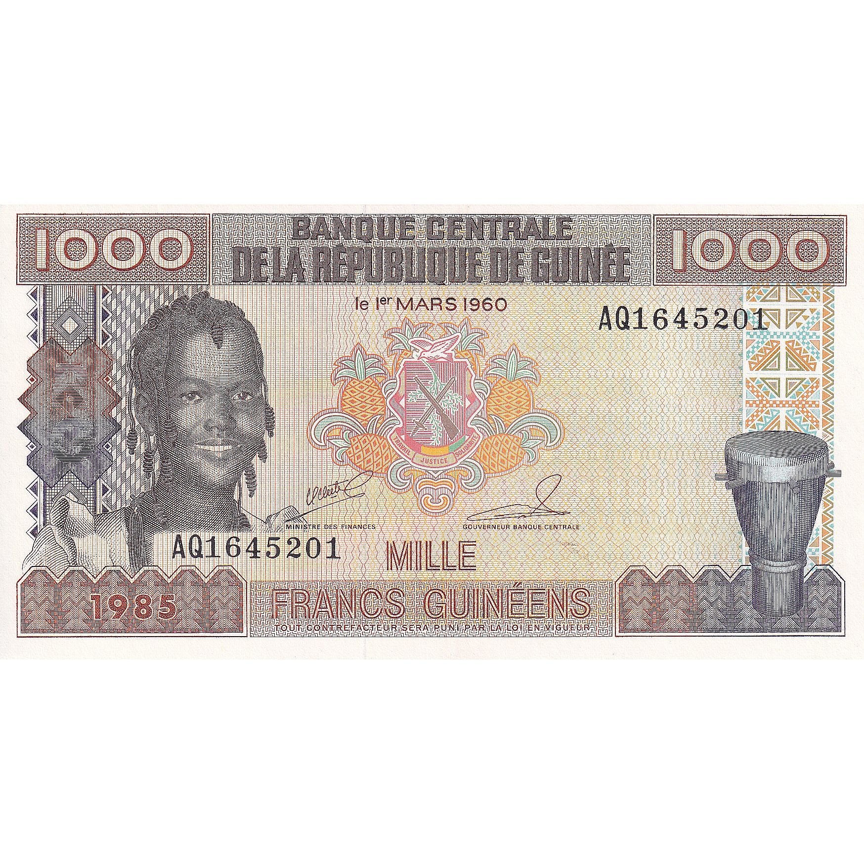 Guinea, 1000 Francs, 1960, 1960-03-01, KM:32a, UNZ