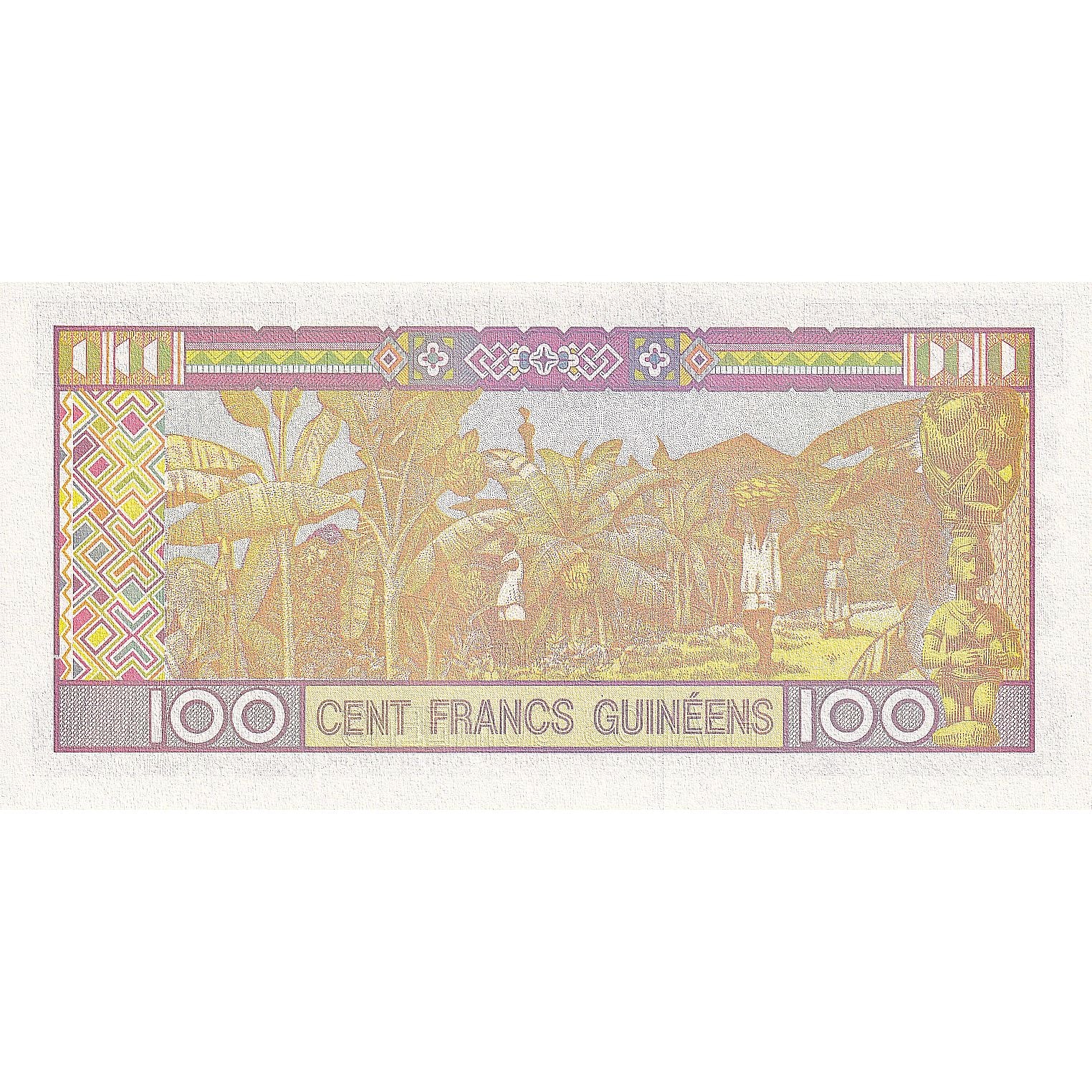 Guinea, 100 Francs, 2012, KM:30a, UNC(65-70)