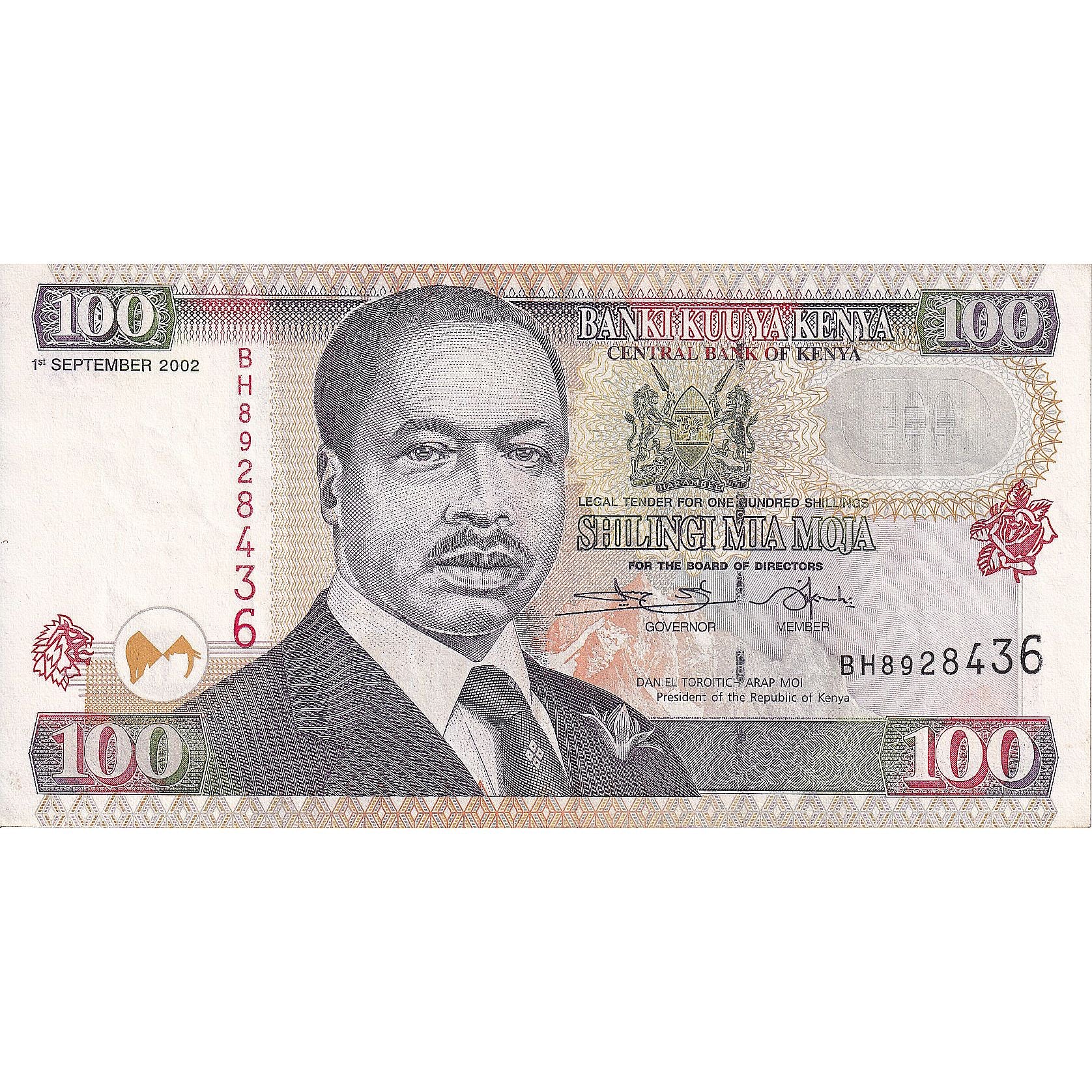 Kenya, 100 Shillings, 2002, 2002-09-01, KM:37e, SUP