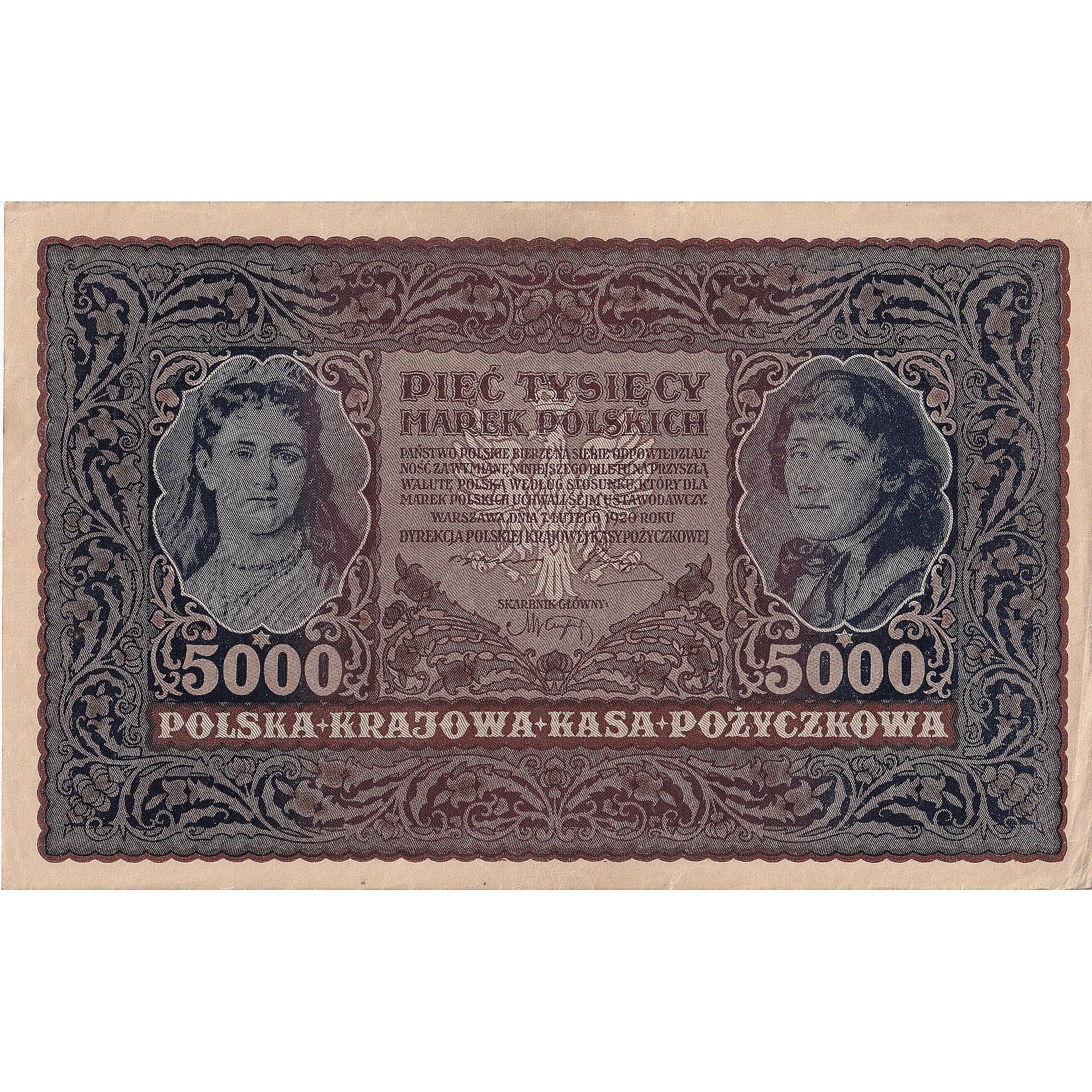 Polen, 5000 Marek, 1920, 1920-02-07, KM:31, SS