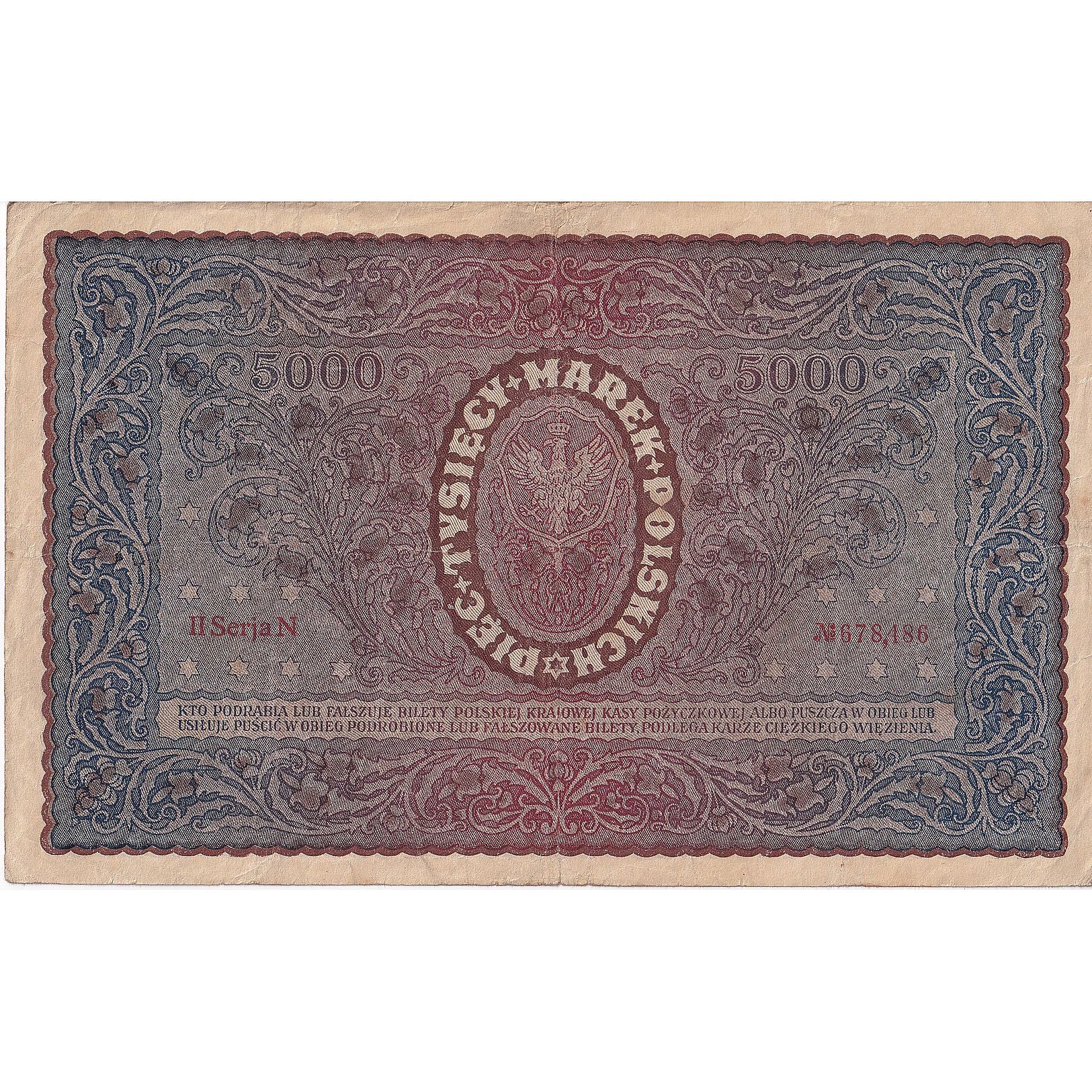 Polska, 5000 Marek, 1920, 1920-02-07, KM:31, EF(40-45)