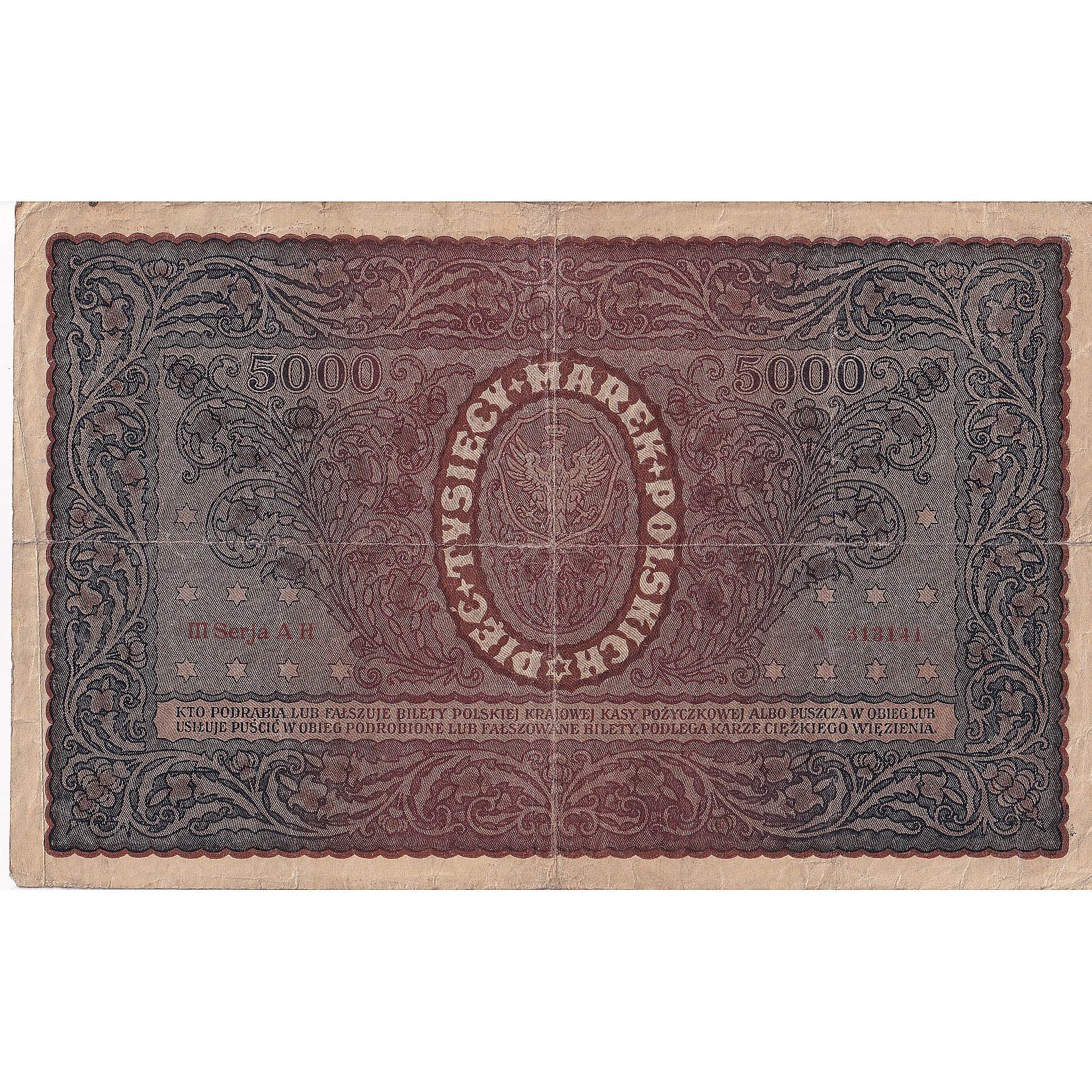 Polen, 5000 Marek, 1920, 1920-02-07, KM:31, S