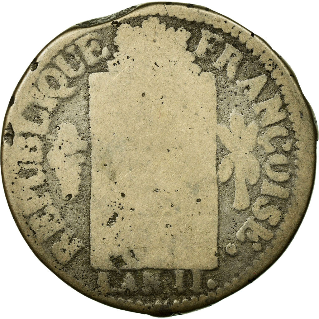 Coin, France, Sol aux balances françoise, Sol, 1793, Strasbourg, VG(8-10)