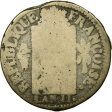Coin, France, Sol aux balances françoise, Sol, 1793, Strasbourg, VG(8-10)