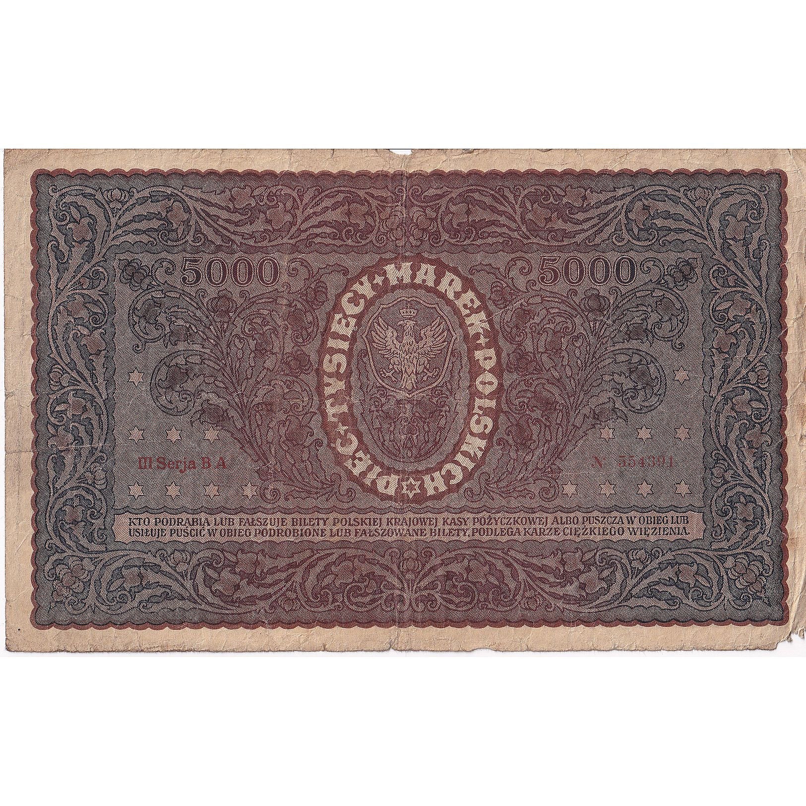 Polonia, 5000 Marek, 1920, 1920-02-07, KM:31, B