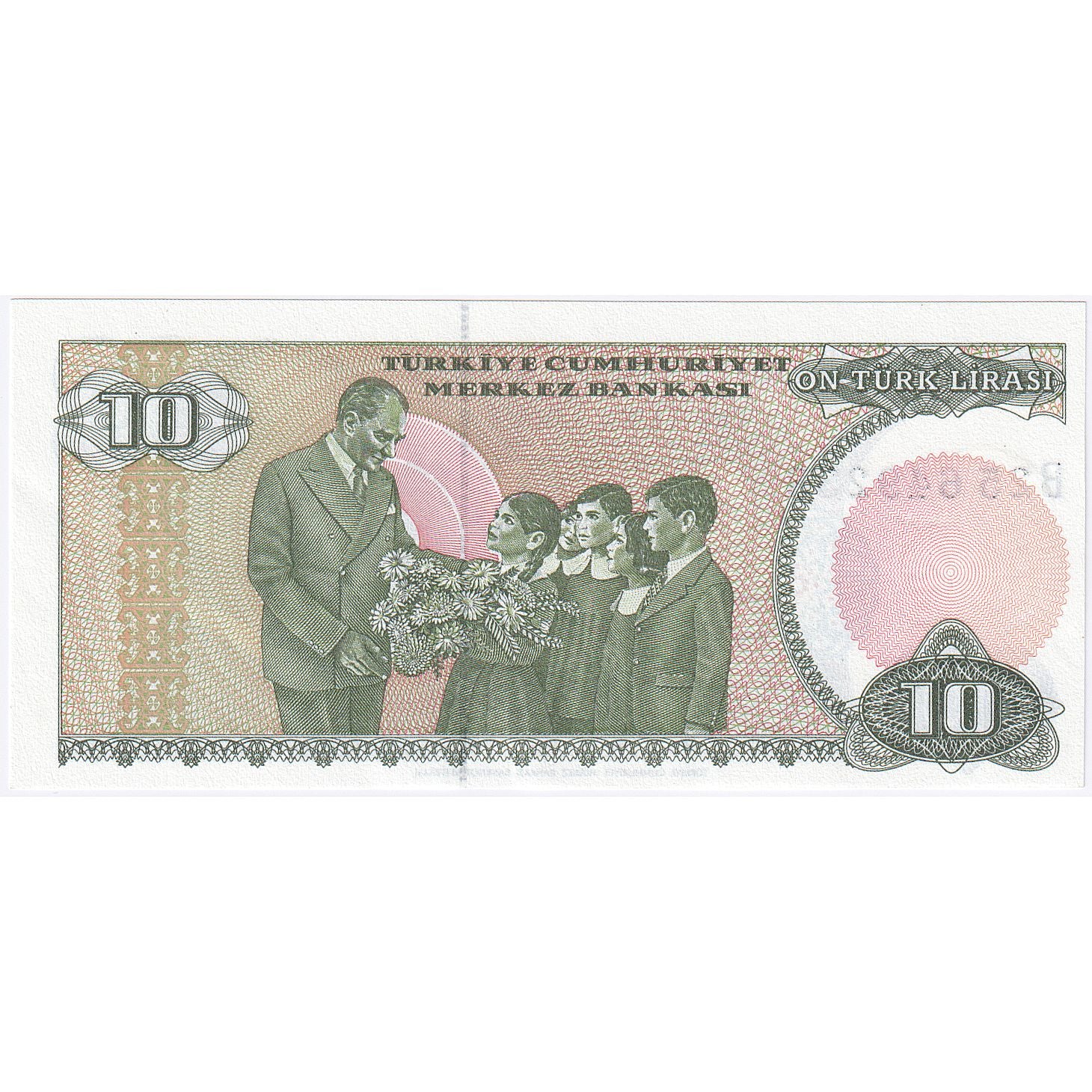 Turcja, 10 Lira, 1970, KM:192, UNC(65-70)